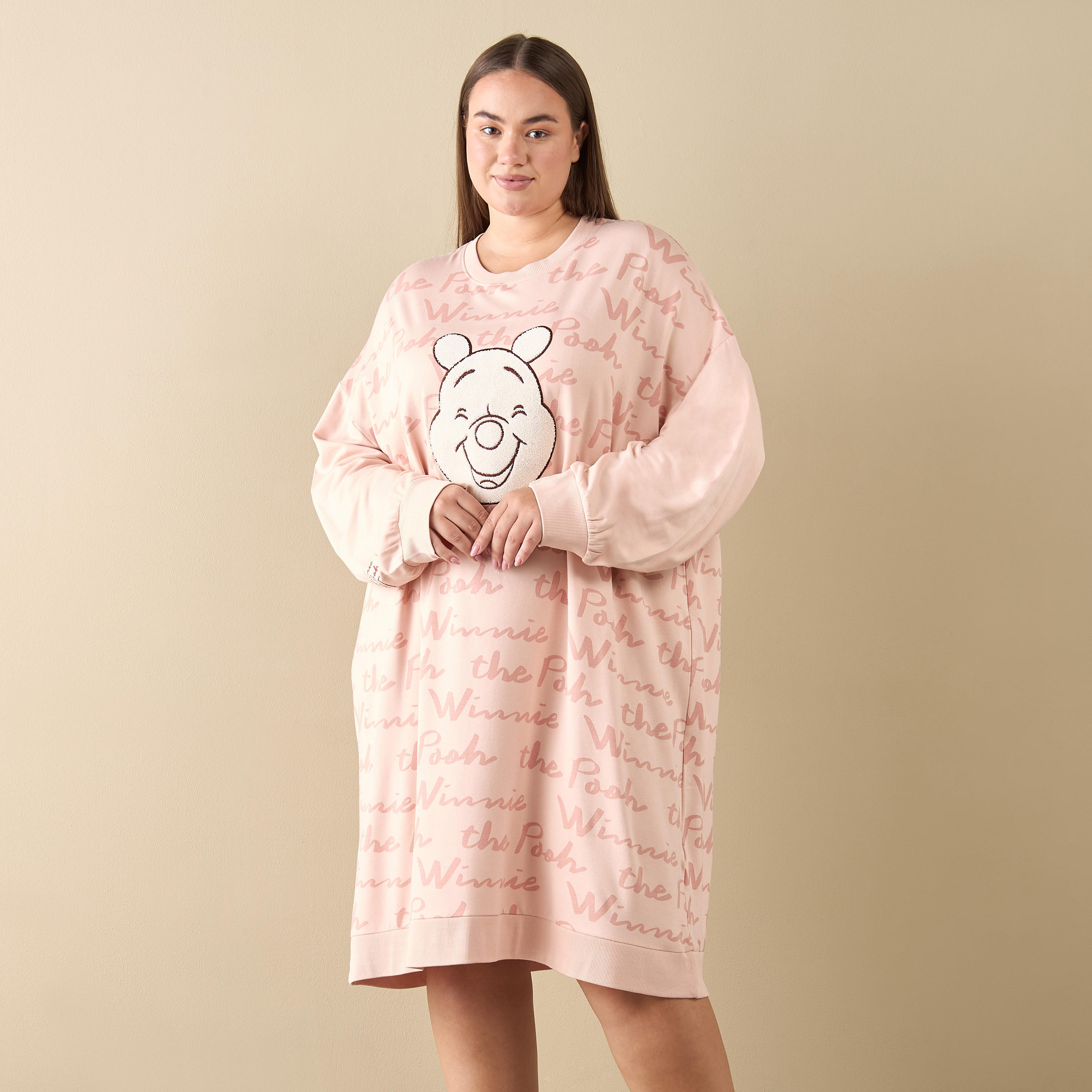 قميص نوم بأكمام طويلة وطبعات ويني ذا بوه-women-clothing-nightwear-nighties-image-1