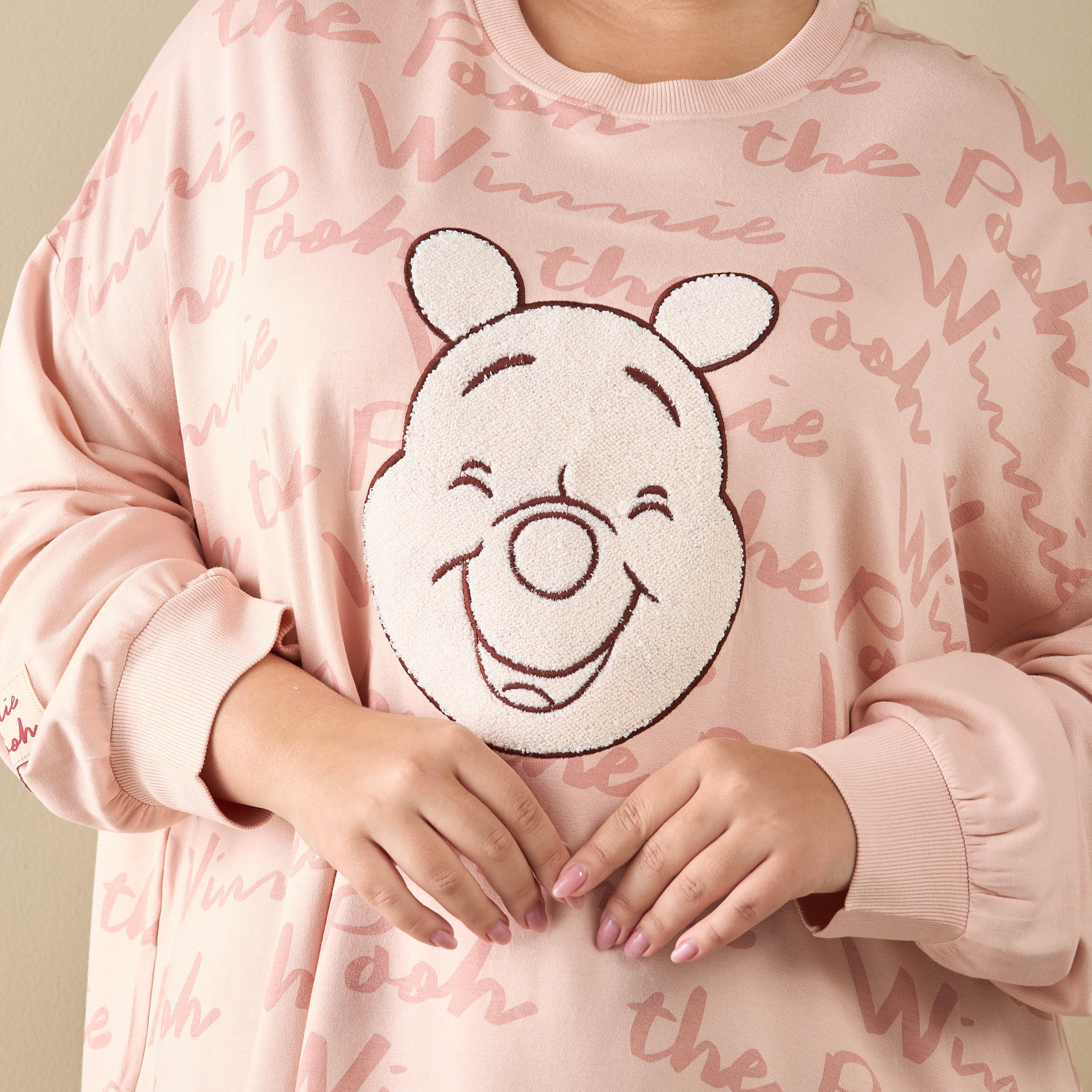 قميص نوم بأكمام طويلة وطبعات ويني ذا بوه-women-clothing-nightwear-nighties-image-4