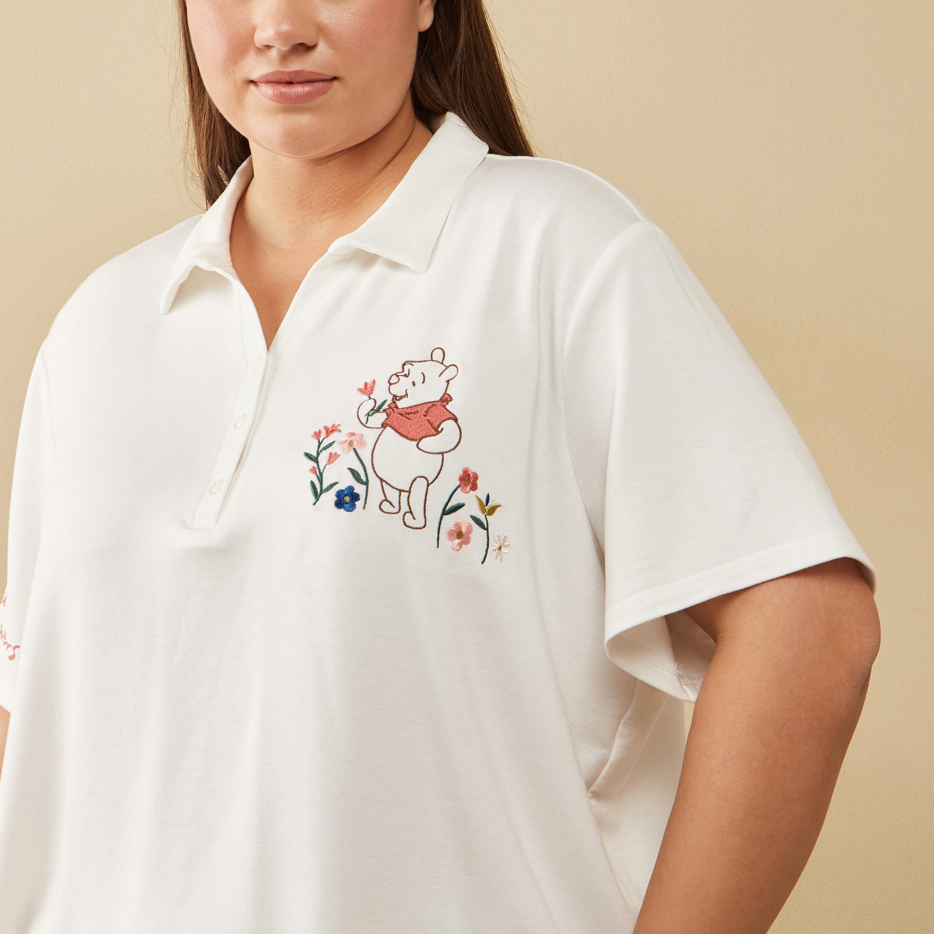 طقم بيجاما وتيشيرت بأكمام قصيرة وطبعات ويني ذا بوه-women-clothing-nightwear-pyjamas-longsets-image-5