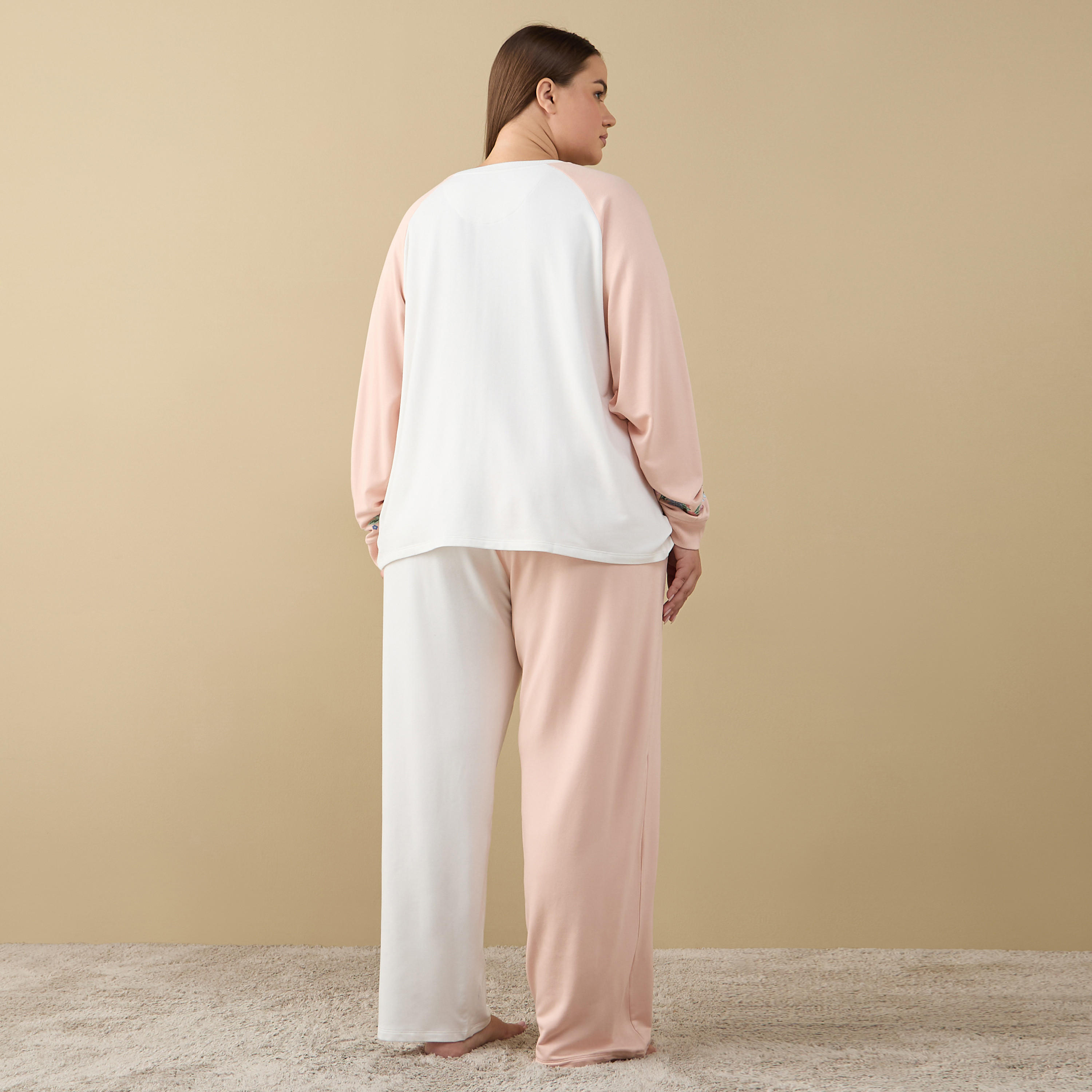 Winnie The Pooh Print T-shirt and Pyjama Set-women-clothing-nightwear-pyjamas-longsets-image-4