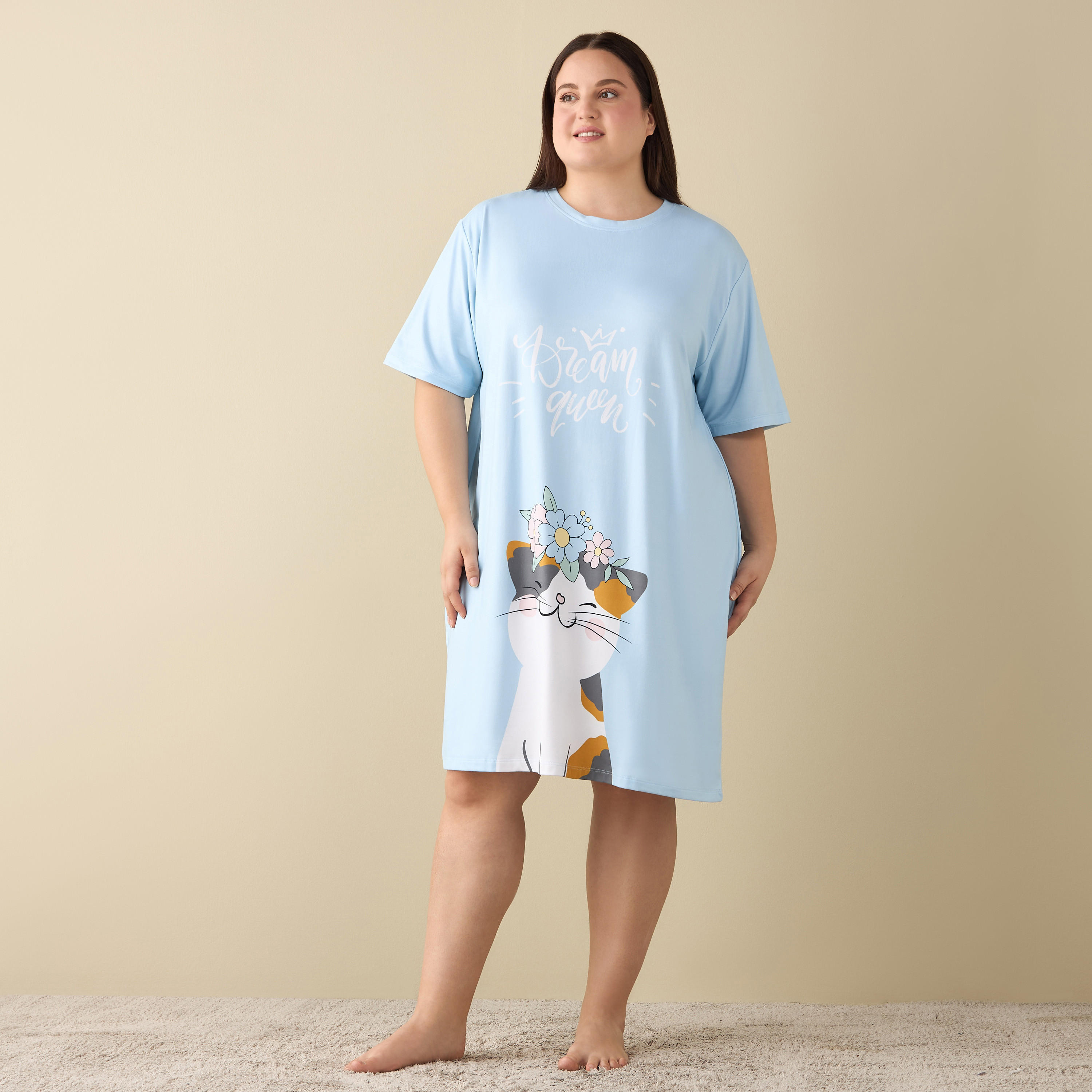 قميص نوم قطن بأكمام قصيرة وطبعات - طقم من 2-women-clothing-nightwear-nighties-image-5