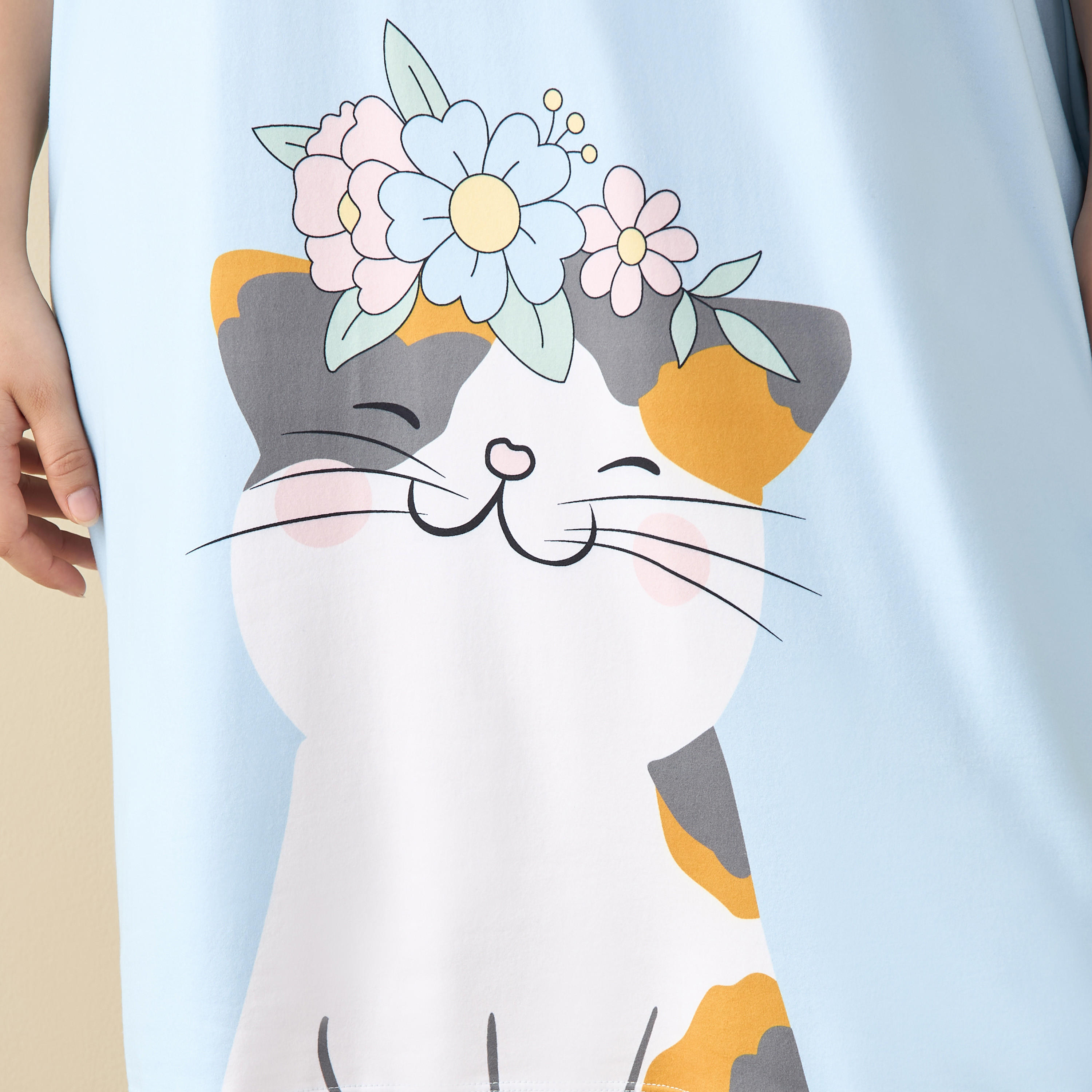قميص نوم قطن بأكمام قصيرة وطبعات - طقم من 2-women-clothing-nightwear-nighties-image-3