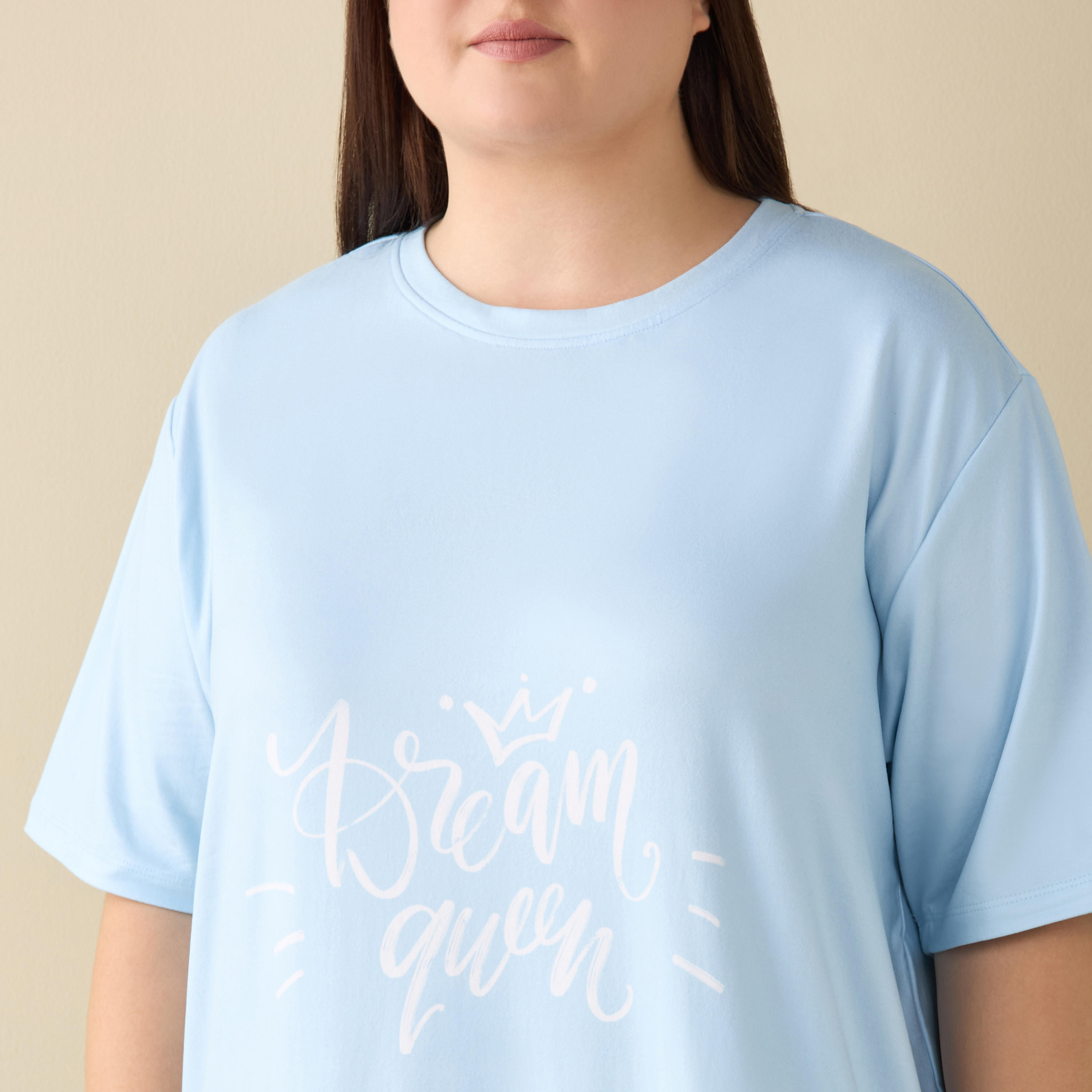 قميص نوم قطن بأكمام قصيرة وطبعات - طقم من 2-women-clothing-nightwear-nighties-image-2