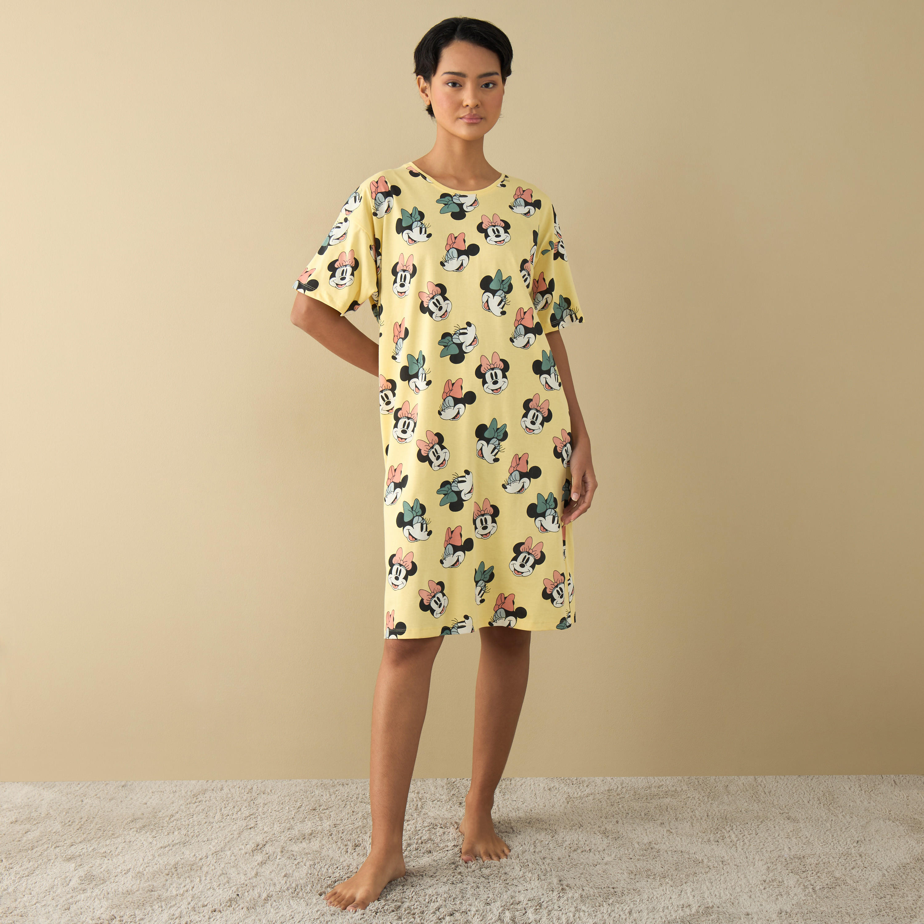 قميص نوم بأكمام قصيرة وطبعات-women-clothing-nightwear-nighties-image-1