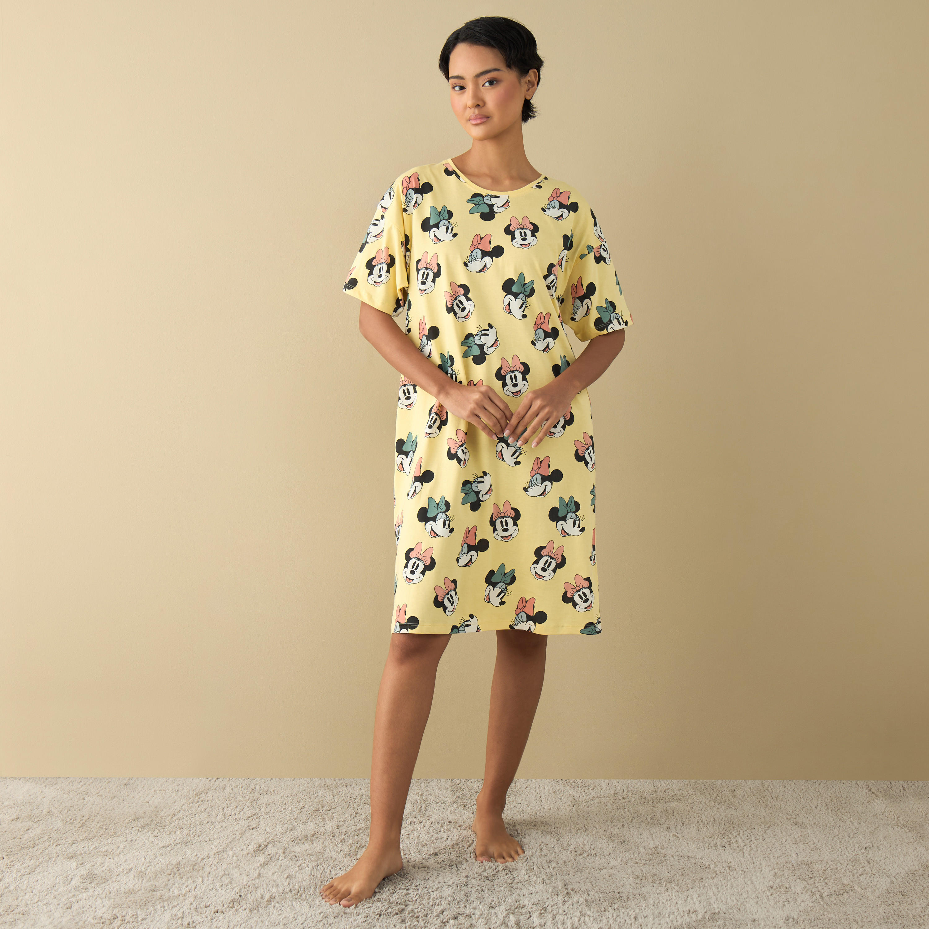 قميص نوم بأكمام قصيرة وطبعات-women-clothing-nightwear-nighties-image-2