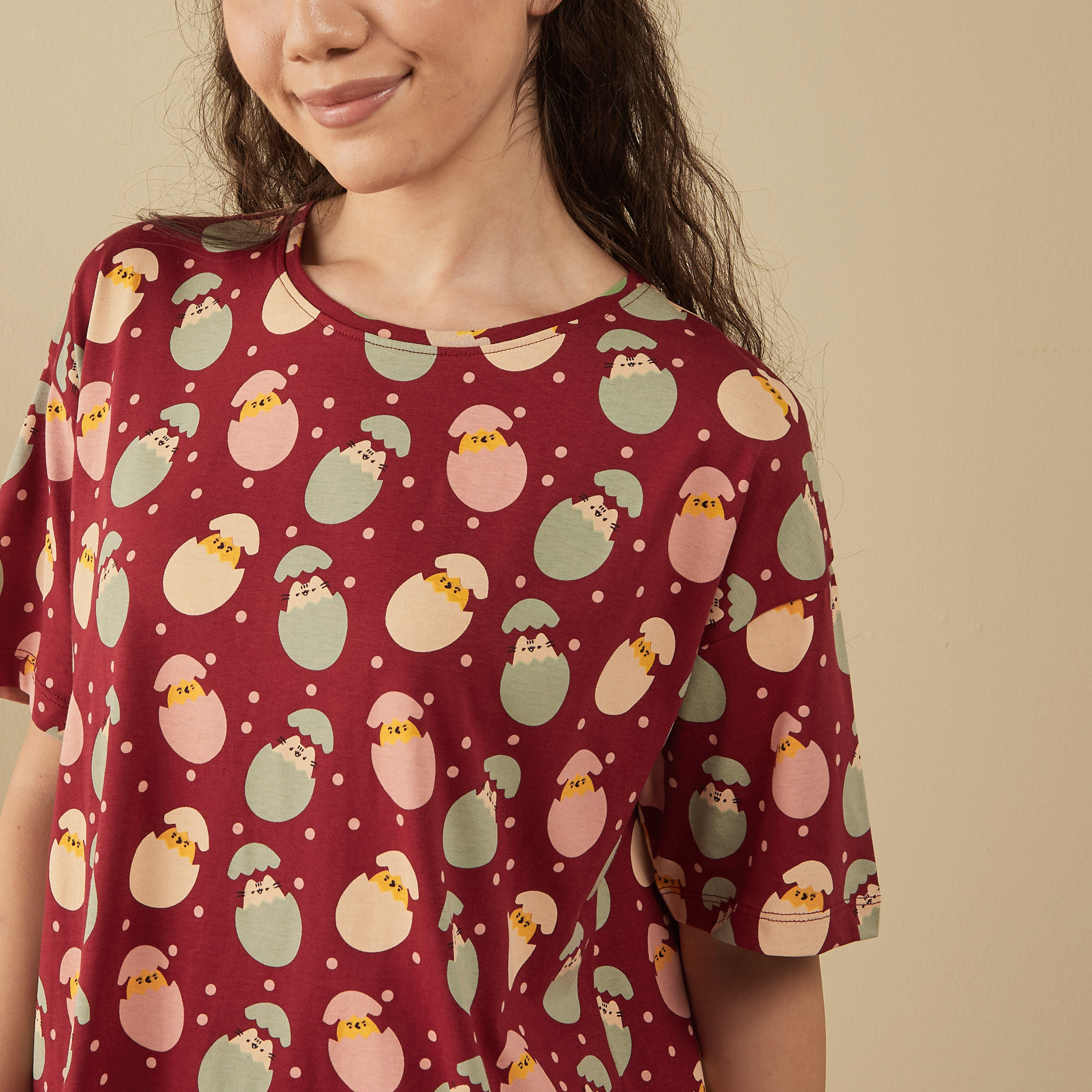 طقم بيجاما وتيشيرت بطبعات-women-clothing-nightwear-pyjamas-bottoms-image-5