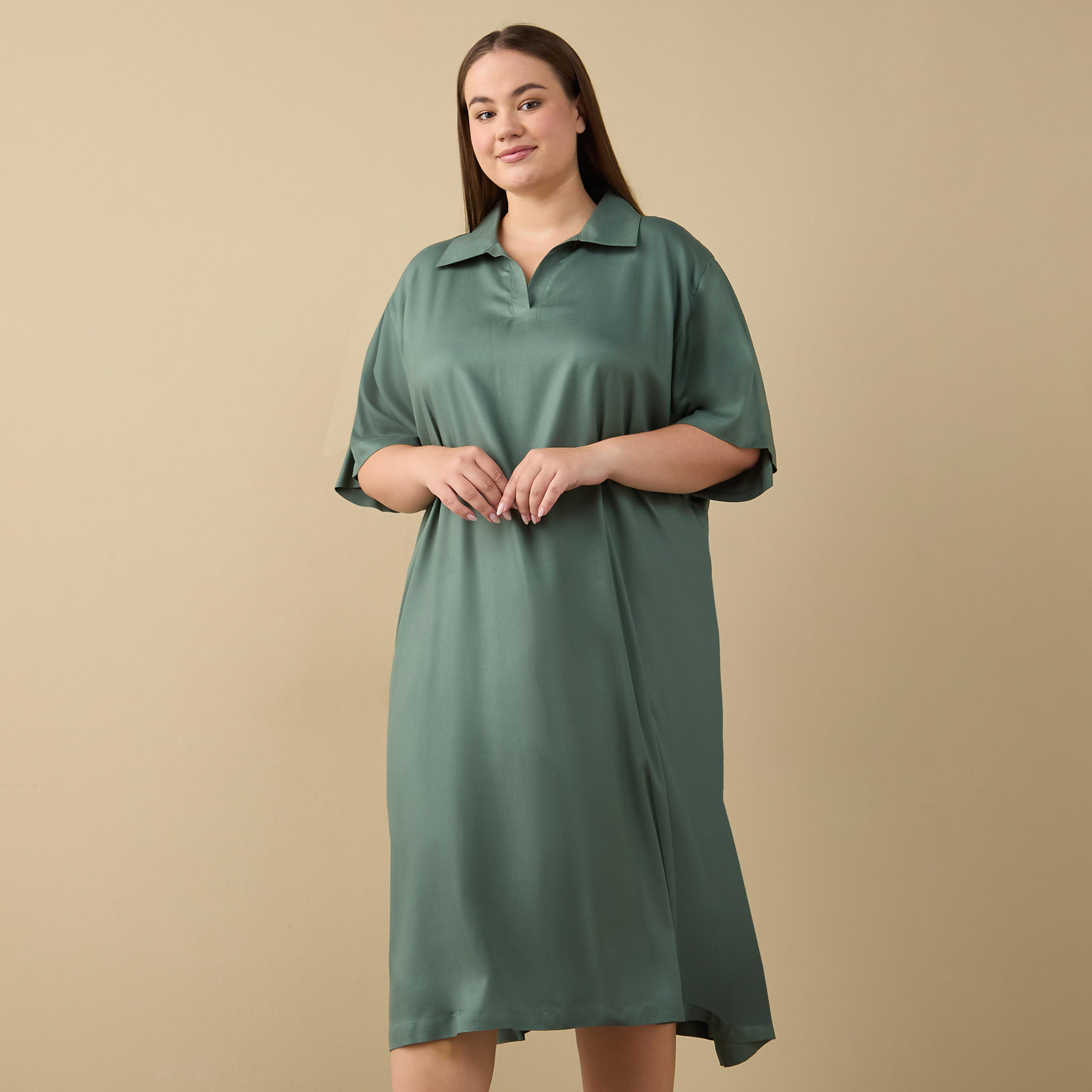 Set of 2 - Assorted Collared Sleepshirt with Short Sleeves-women-clothing-nightwear-nighties-image-5