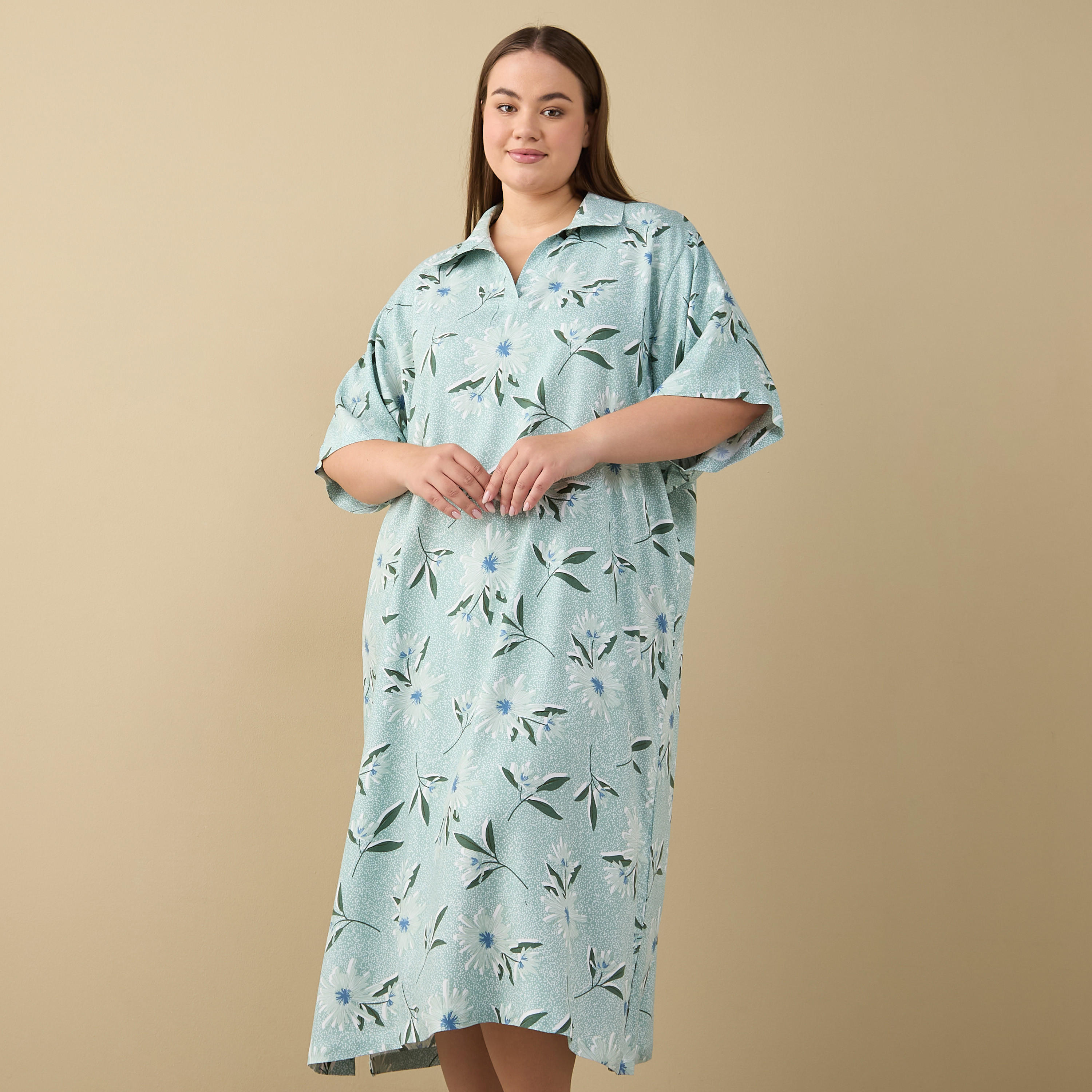 Set of 2 - Assorted Collared Sleepshirt with Short Sleeves-women-clothing-nightwear-nighties-image-7
