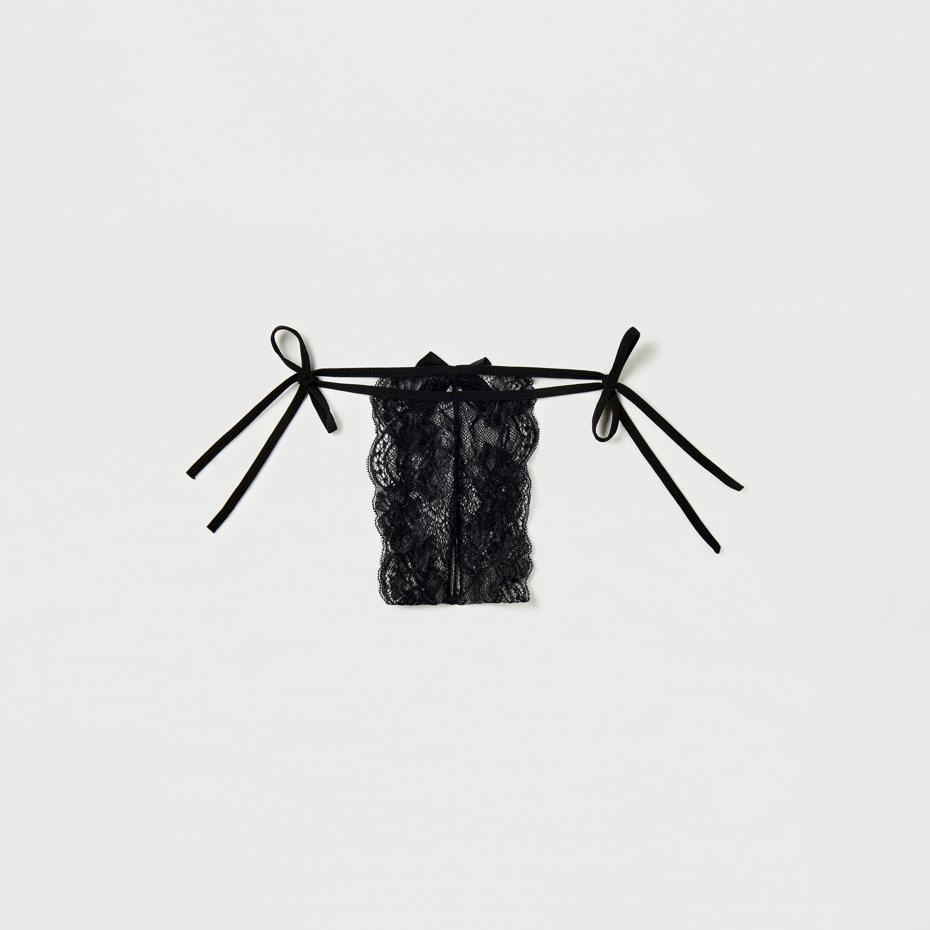 Lace Detail Halter Bra with Crotchless Thongs-women-clothing-lingerie-lingeriesets-image-4