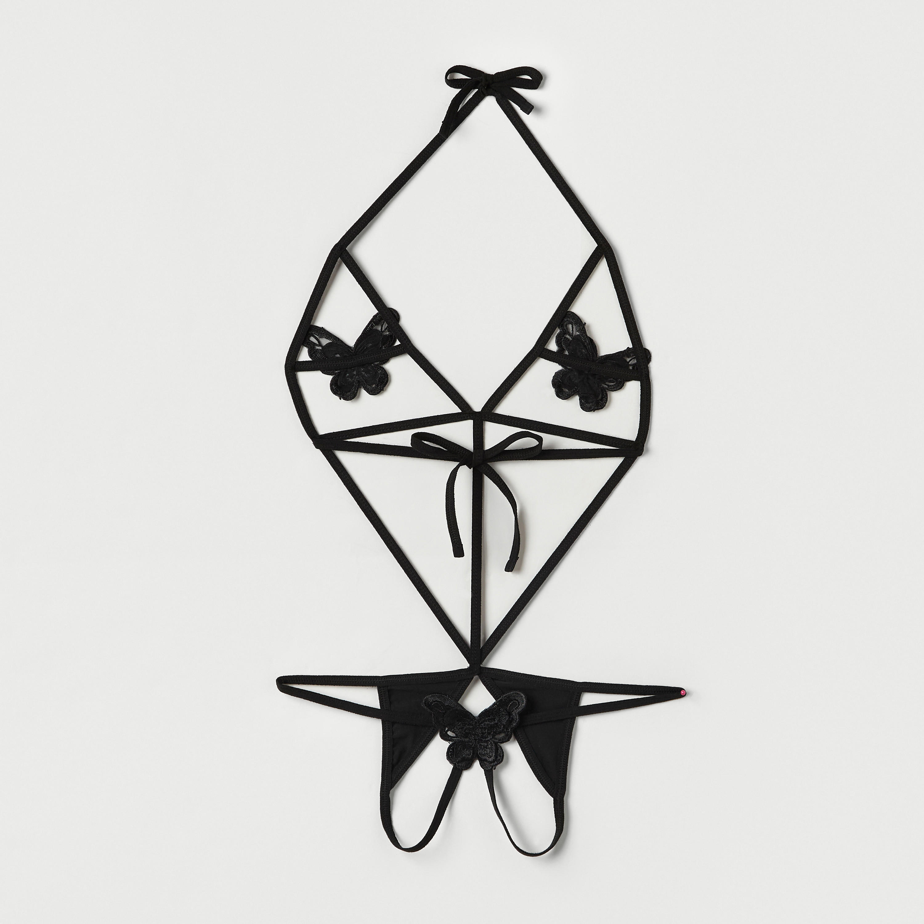 بودي سوت بأشرطة وأربطة وتزيينات فراشة-women-clothing-lingerie-lingerieaccessories-image-1