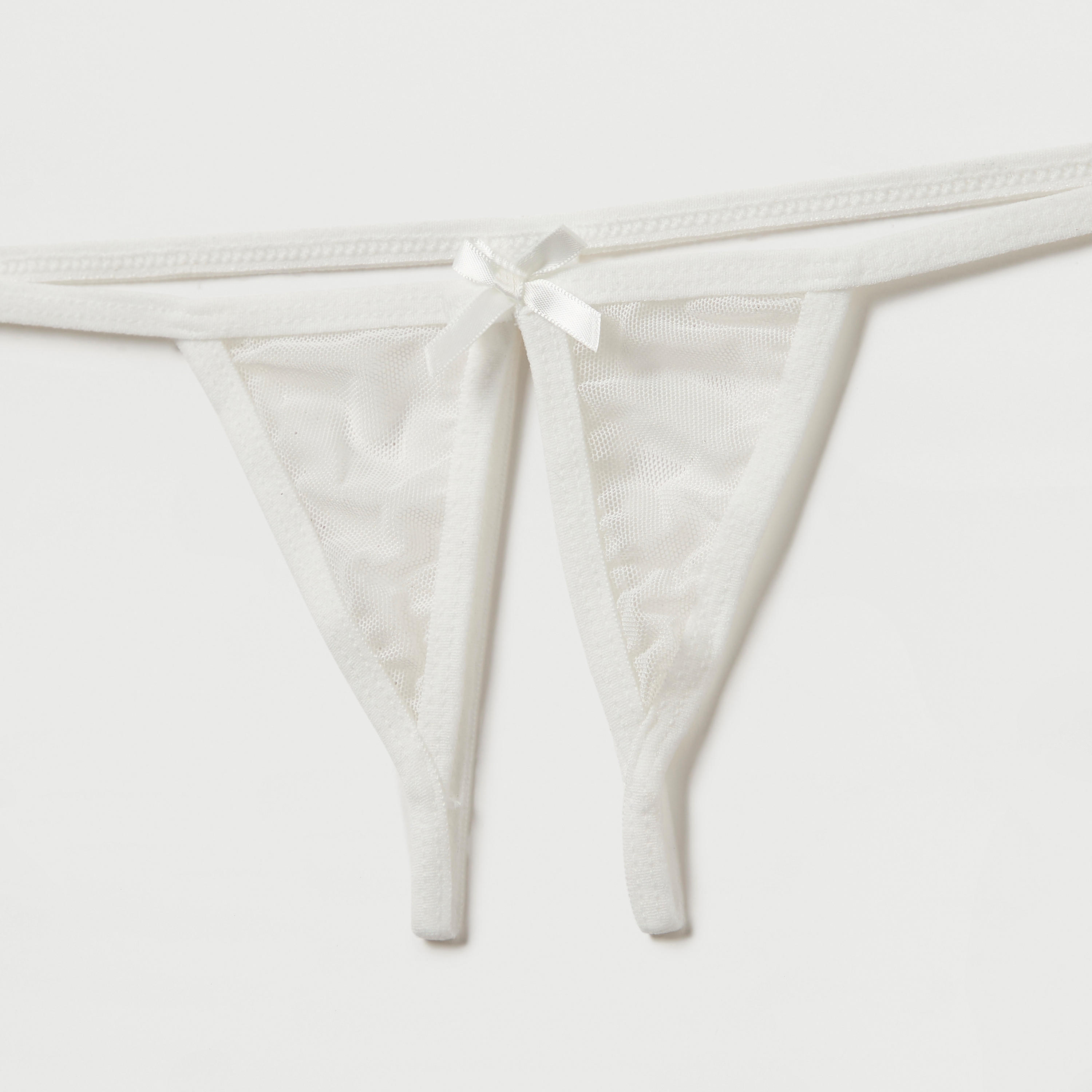 بيبي دول سادة بزينة فيونكة مع ثونج-women-clothing-lingerie-lingeriesets-image-1