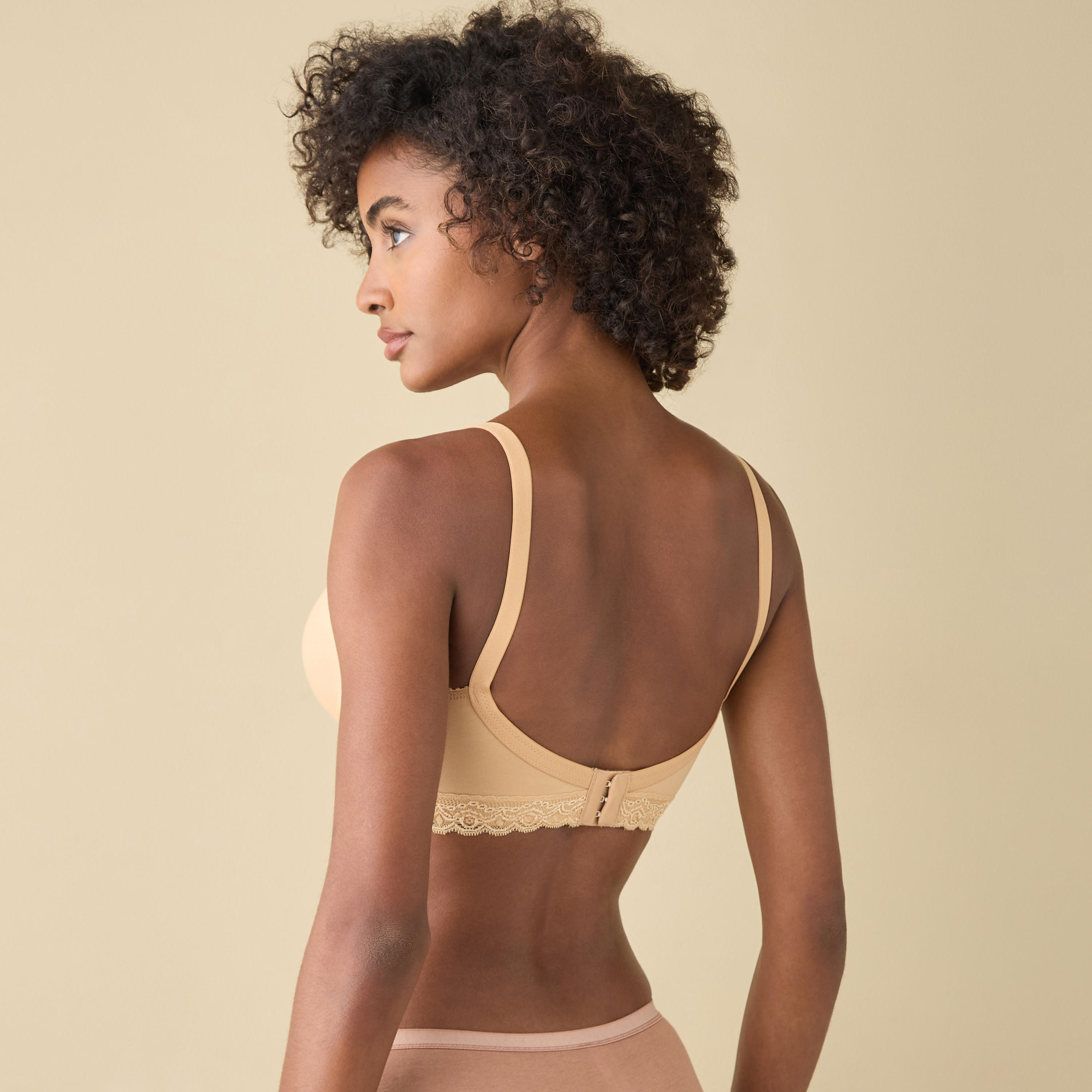 صدرية رضاعة سادة بمشبك إغلاق وتفاصيل دانتيل-women-clothing-lingerie-bras-image-3