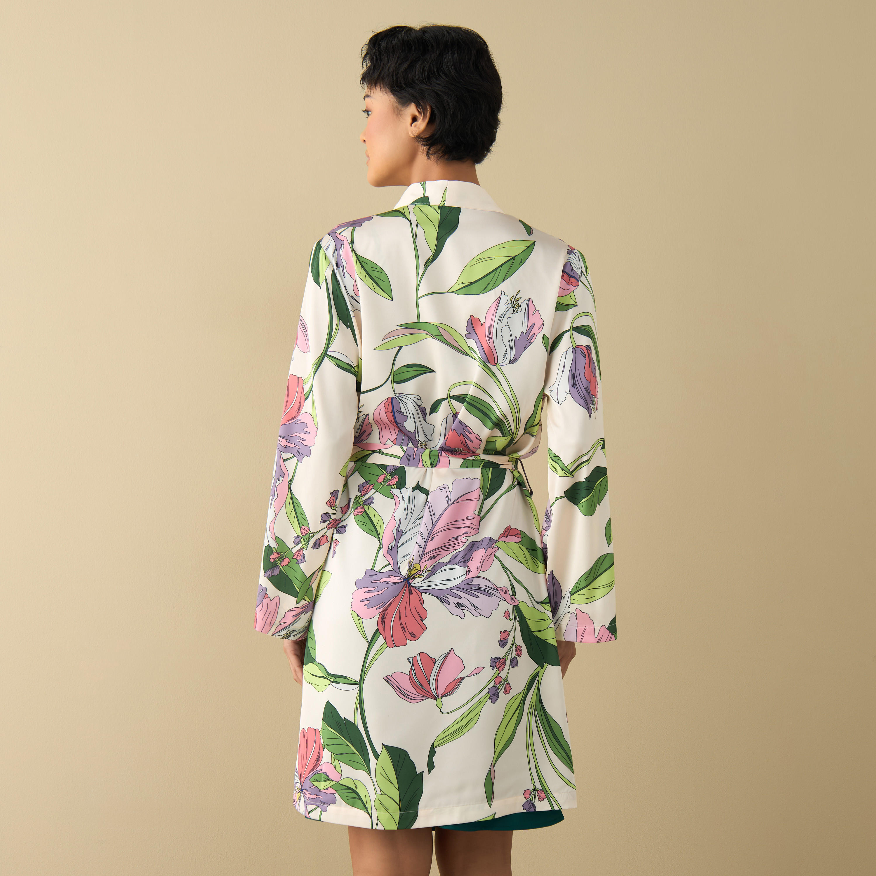 Floral Print Night Robe with Slip Dress-women-clothing-nightwear-pyjamas-shortsets-image-3