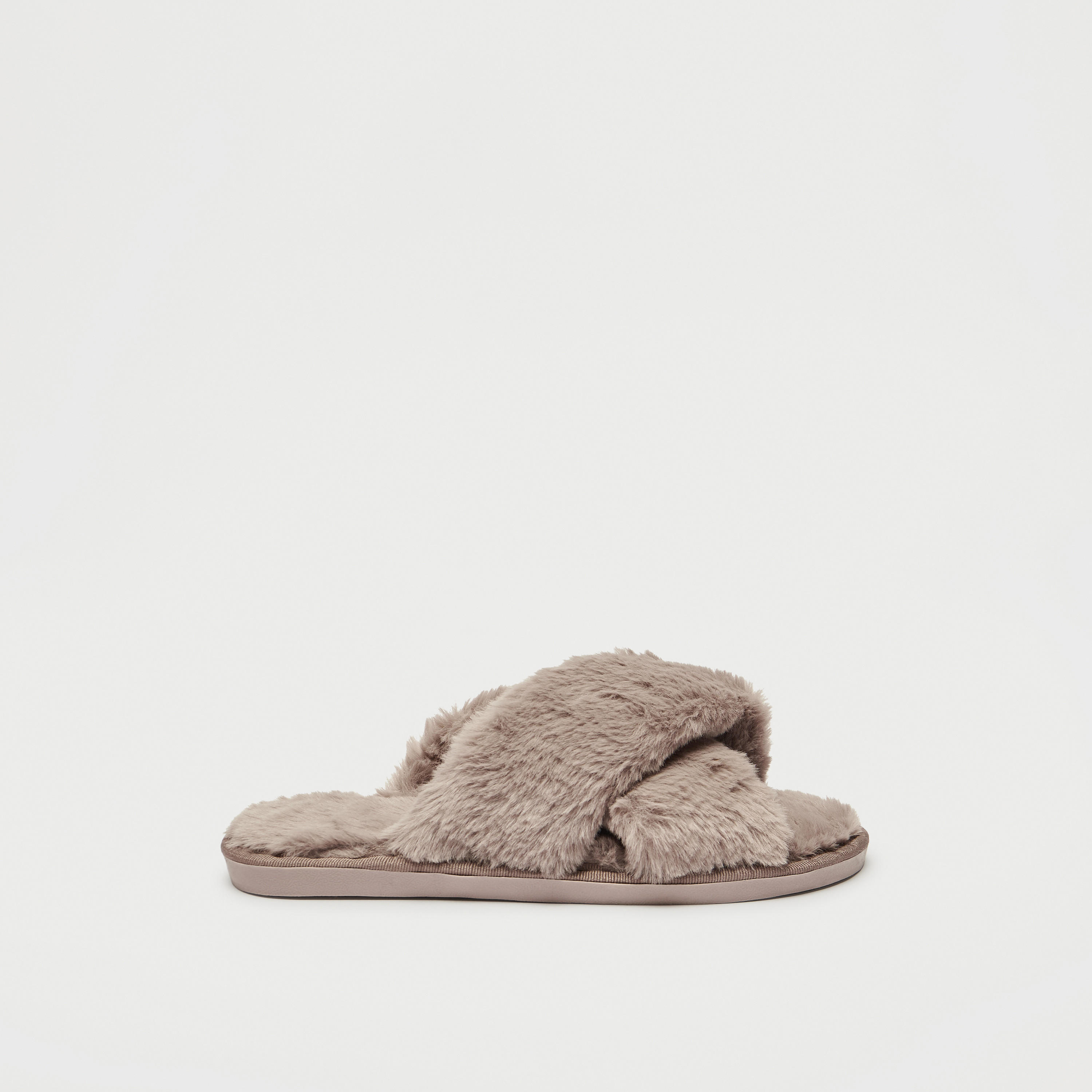 شبشب غرفة النوم سهل الارتداء مخملي بحزام متقاطع-women-clothing-nightwear-bedroomslippers-image-3