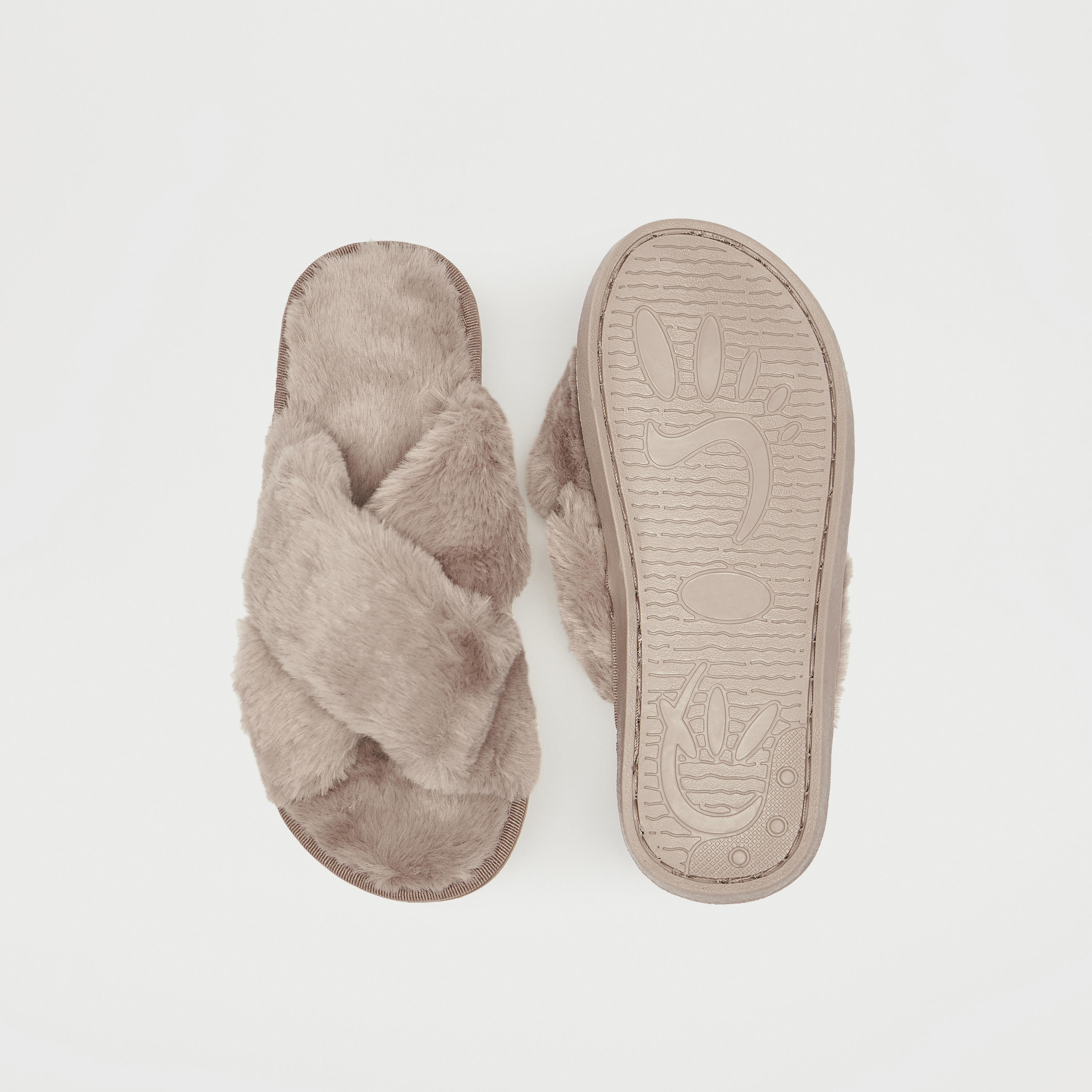 شبشب غرفة النوم سهل الارتداء مخملي بحزام متقاطع-women-clothing-nightwear-bedroomslippers-image-5