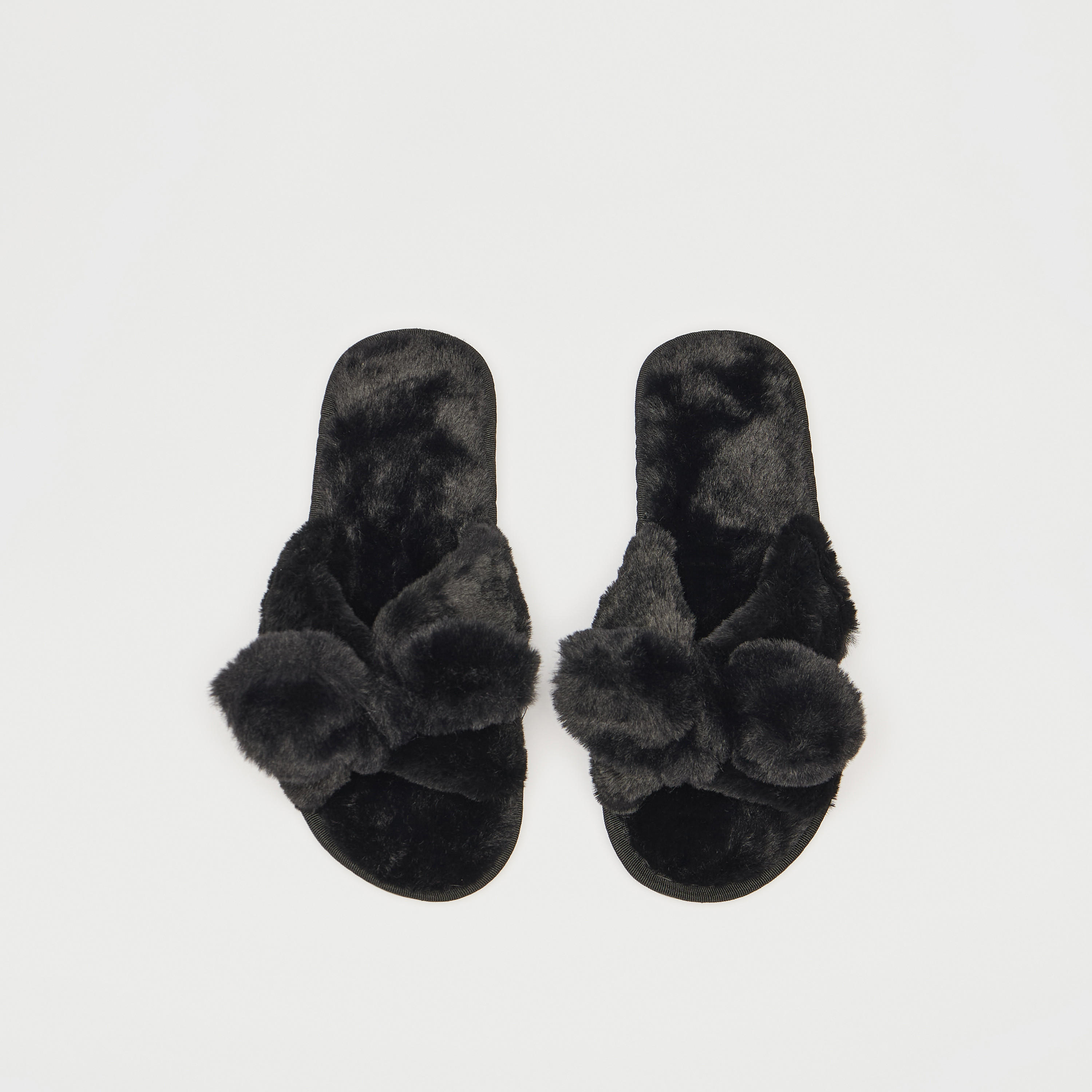 Bow Accent Slip-On Bedroom Slippers-women-clothing-nightwear-bedroomslippers-image-1