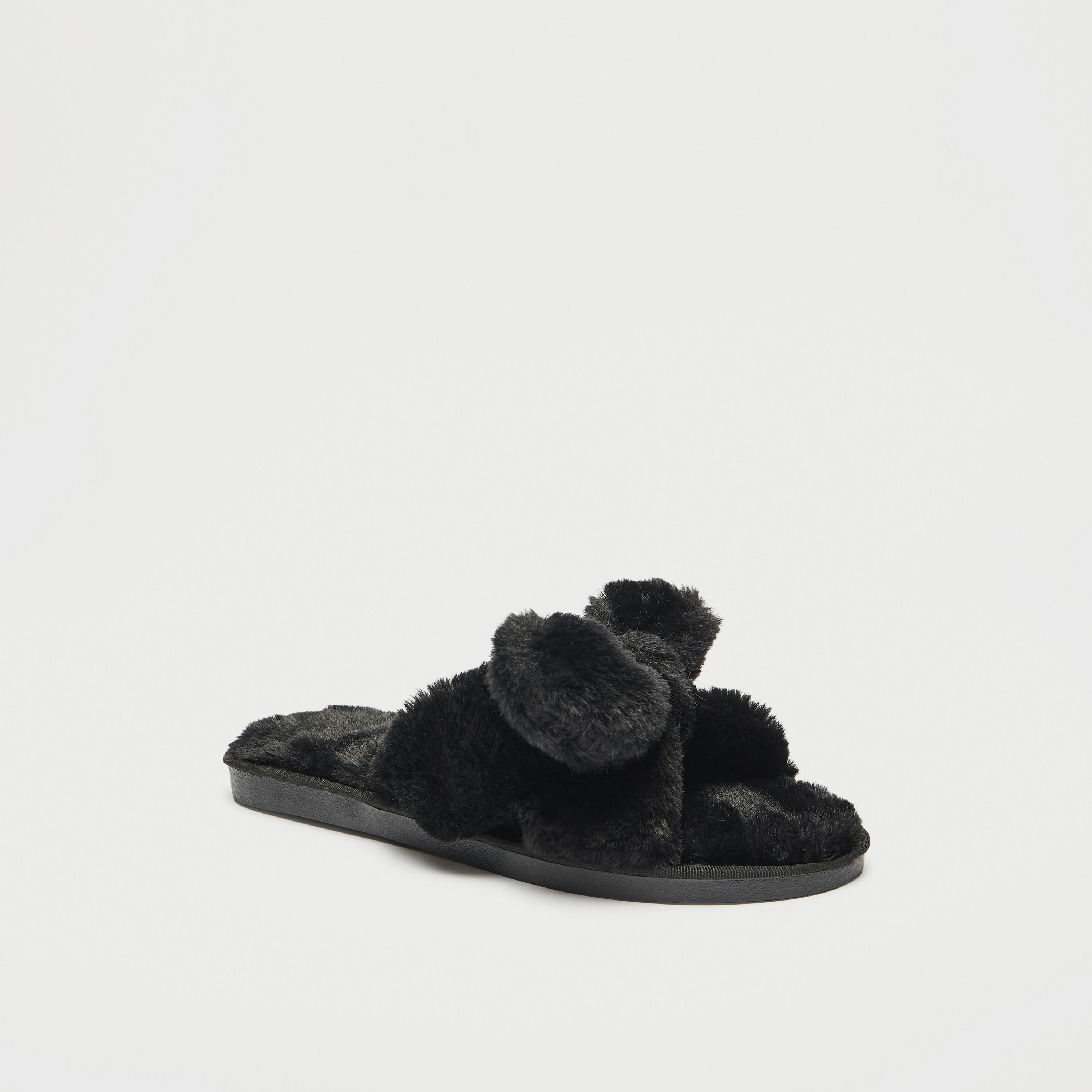 Bow Accent Slip-On Bedroom Slippers-women-clothing-nightwear-bedroomslippers-image-2