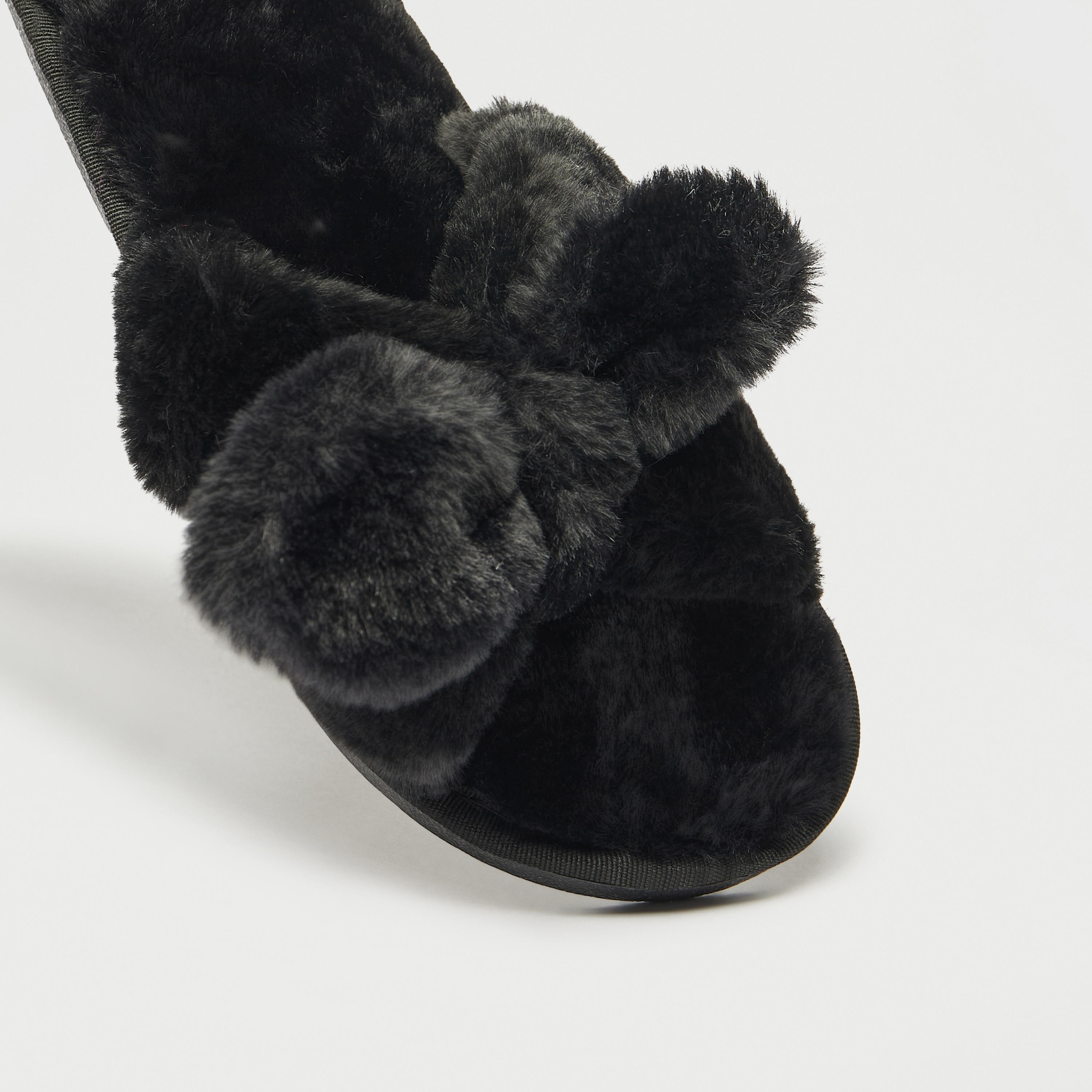 Bow Accent Slip-On Bedroom Slippers-women-clothing-nightwear-bedroomslippers-image-4