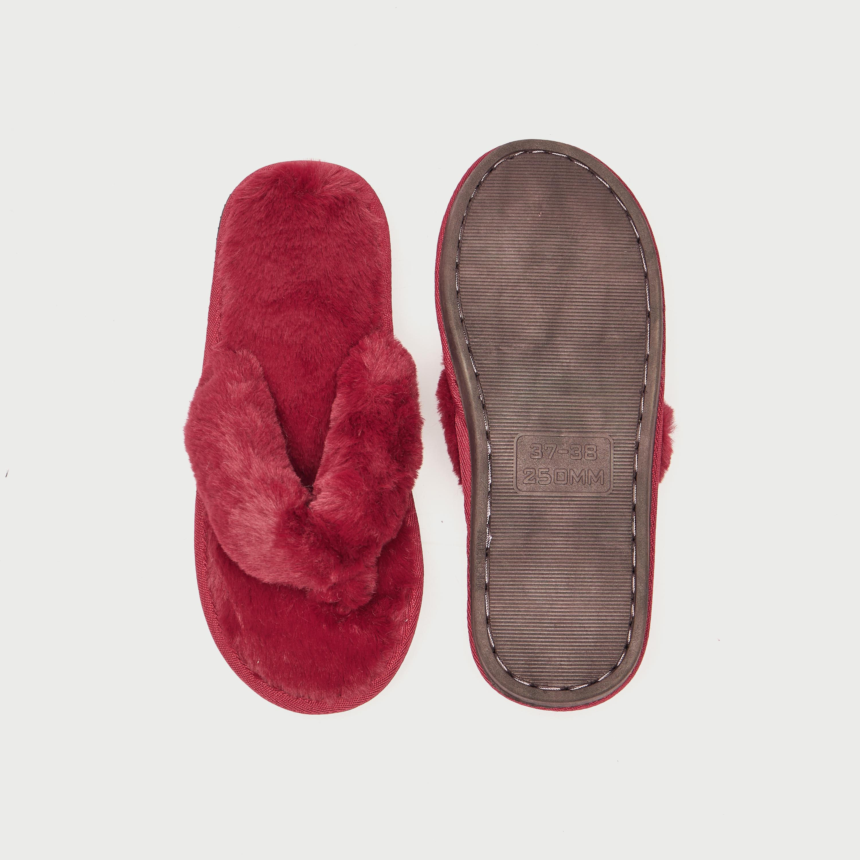 شبشب غرفة نوم مخملي سهل الارتداء-women-clothing-nightwear-bedroomslippers-image-1