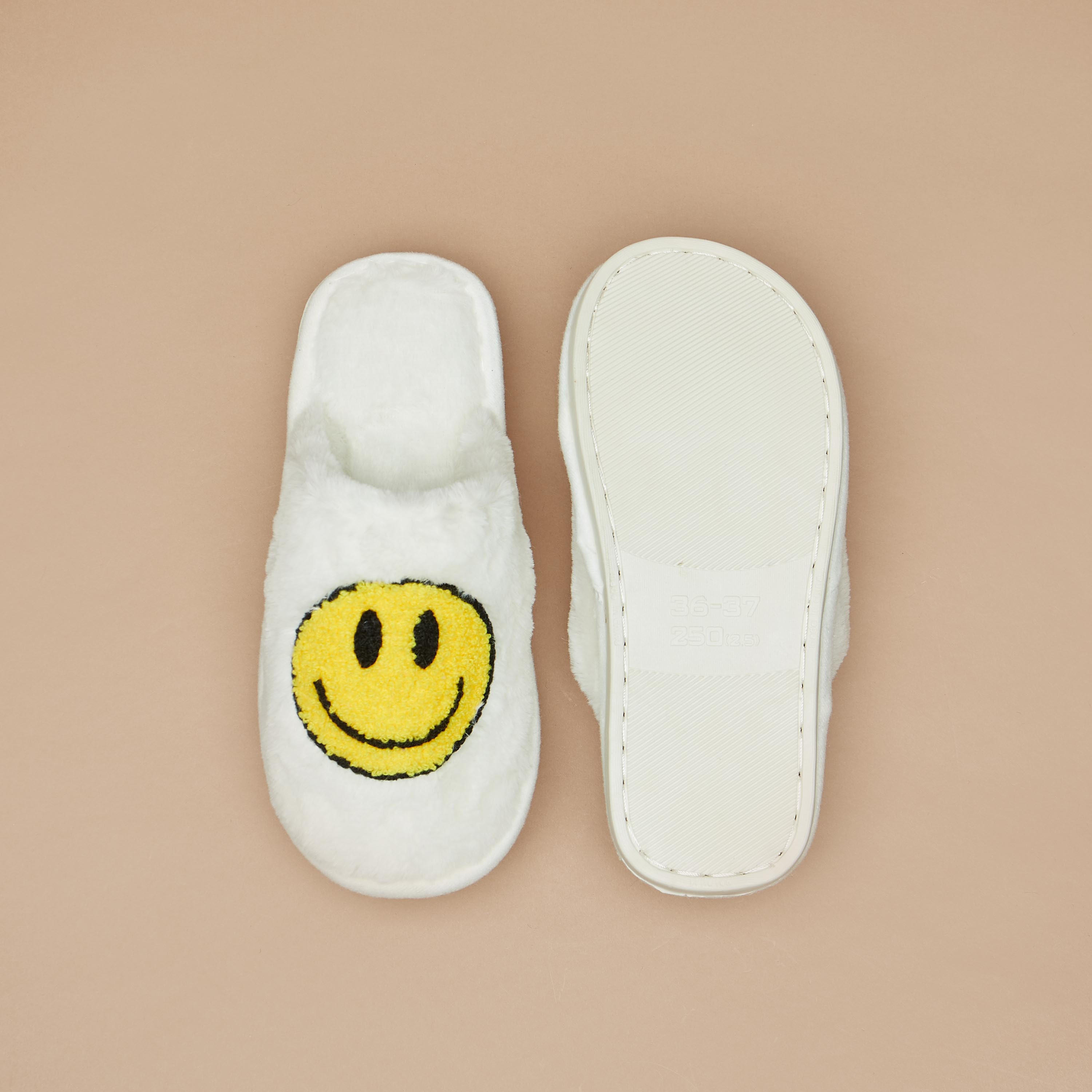 Smiley Textured Bedroom Slides-women-clothing-nightwear-bedroomslippers-image-5