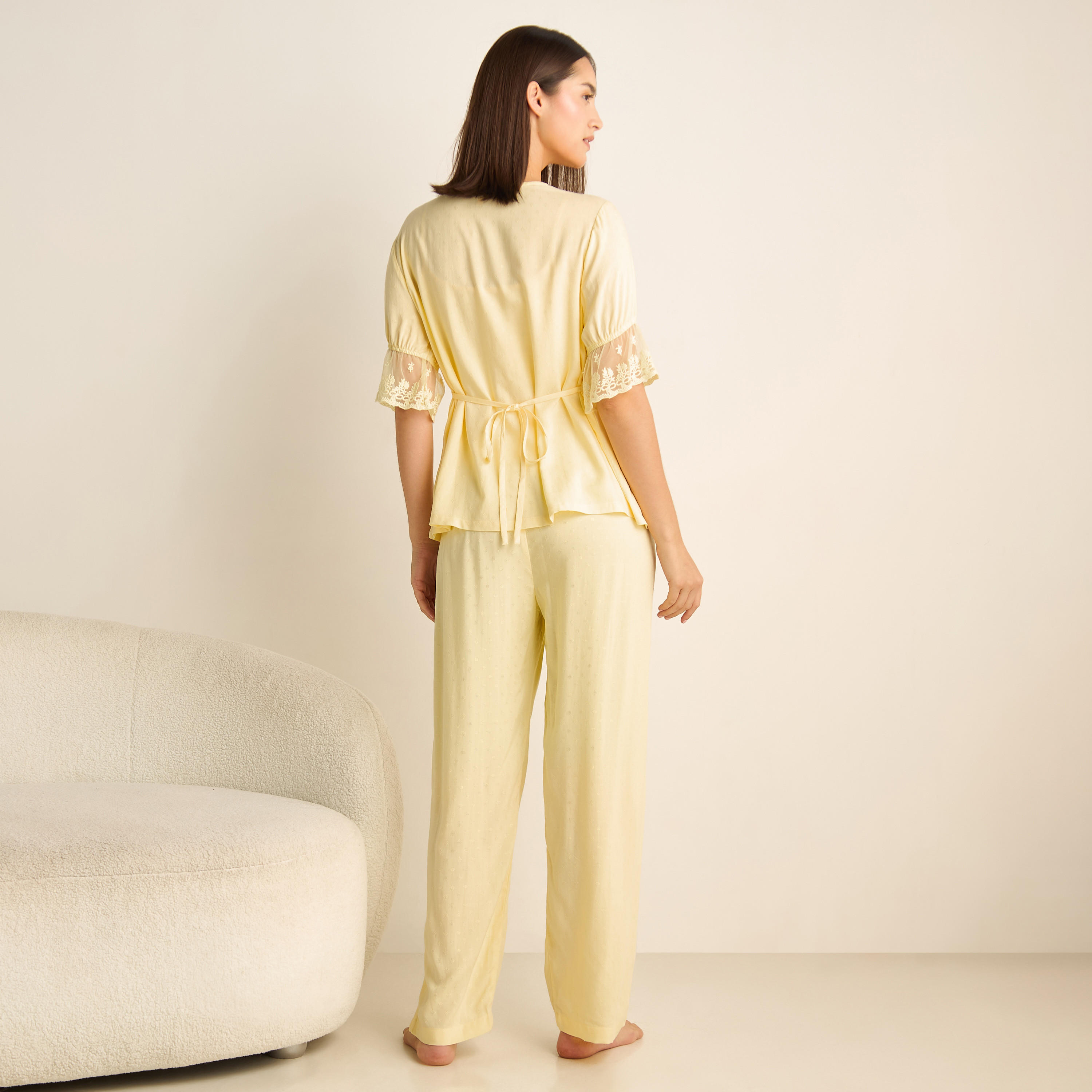 Lace Textured Maternity Top and Pyjama Set-women-clothing-maternity-nightwear-image-17