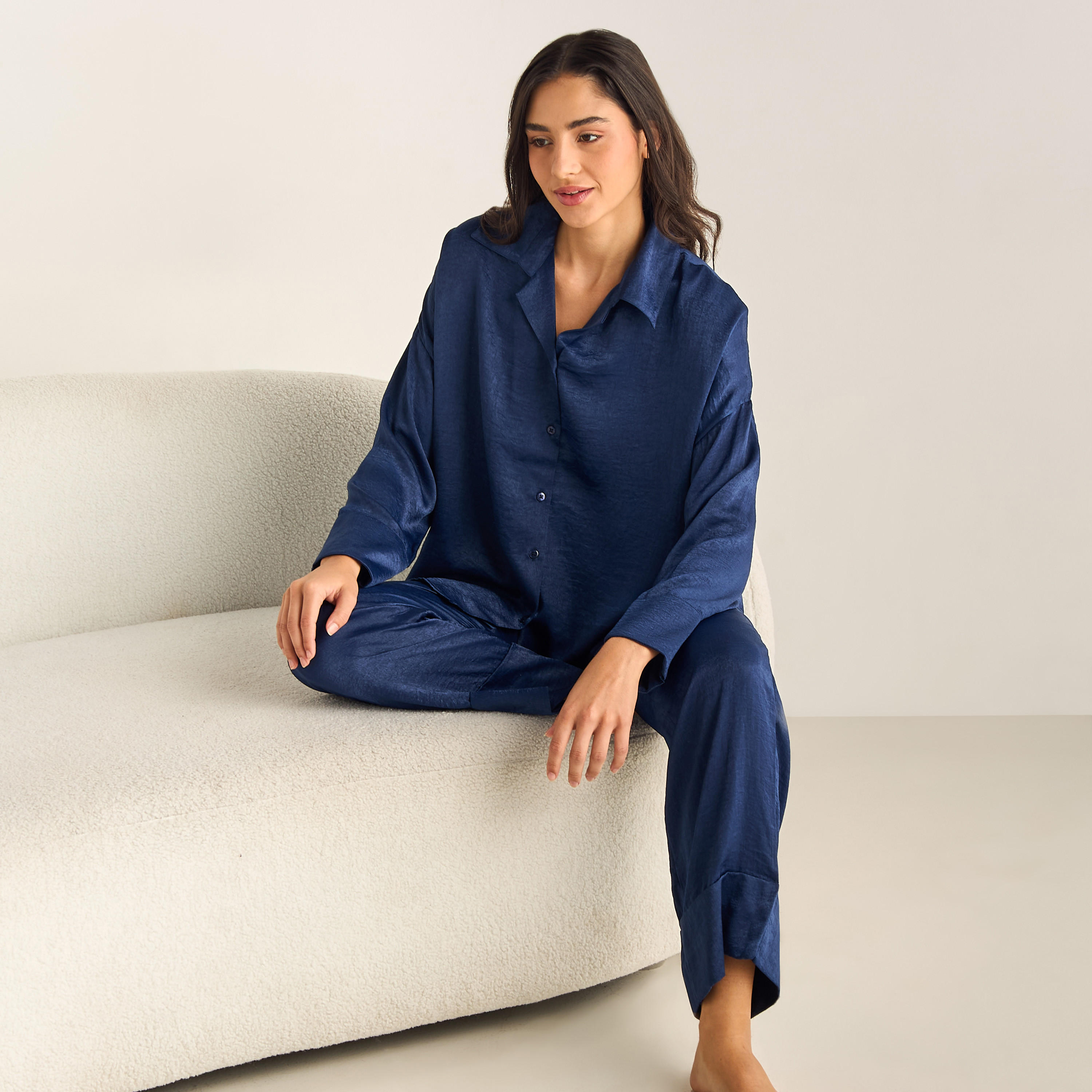 طقم بنطلون بيجاما وقميص فيسكوز فضفاض-women-clothing-nightwear-pyjamas-longsets-image-7