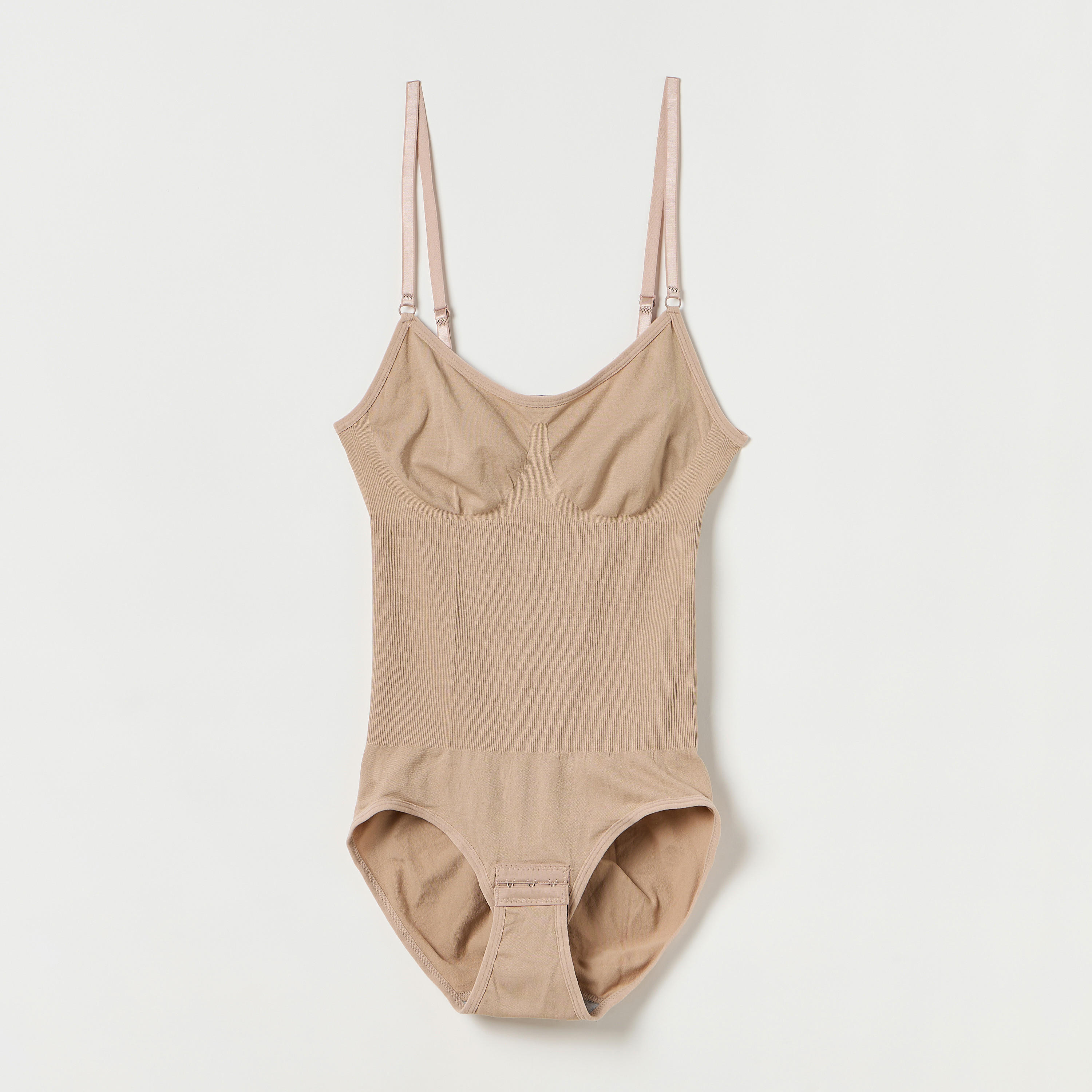 بودي سوت دون درزات بحمّالات قابلة للتعديل وزر إغلاق للتحكم بالبطن-women-clothing-lingerie-babydollsandbodysuits-image-3
