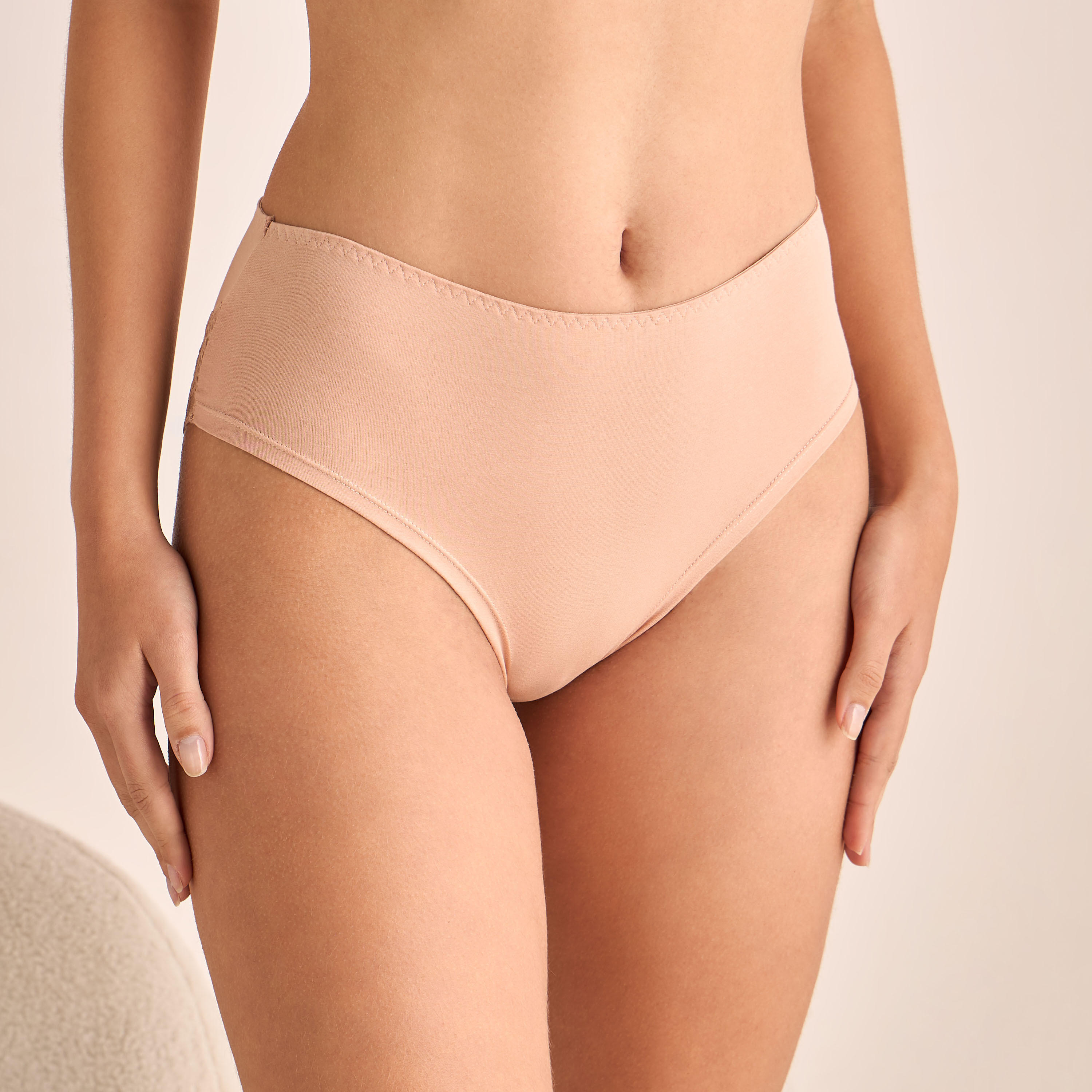 Lace Detail Hipster Briefs with Elasticised Waistband-women-clothing-lingerie-panties-image-1
