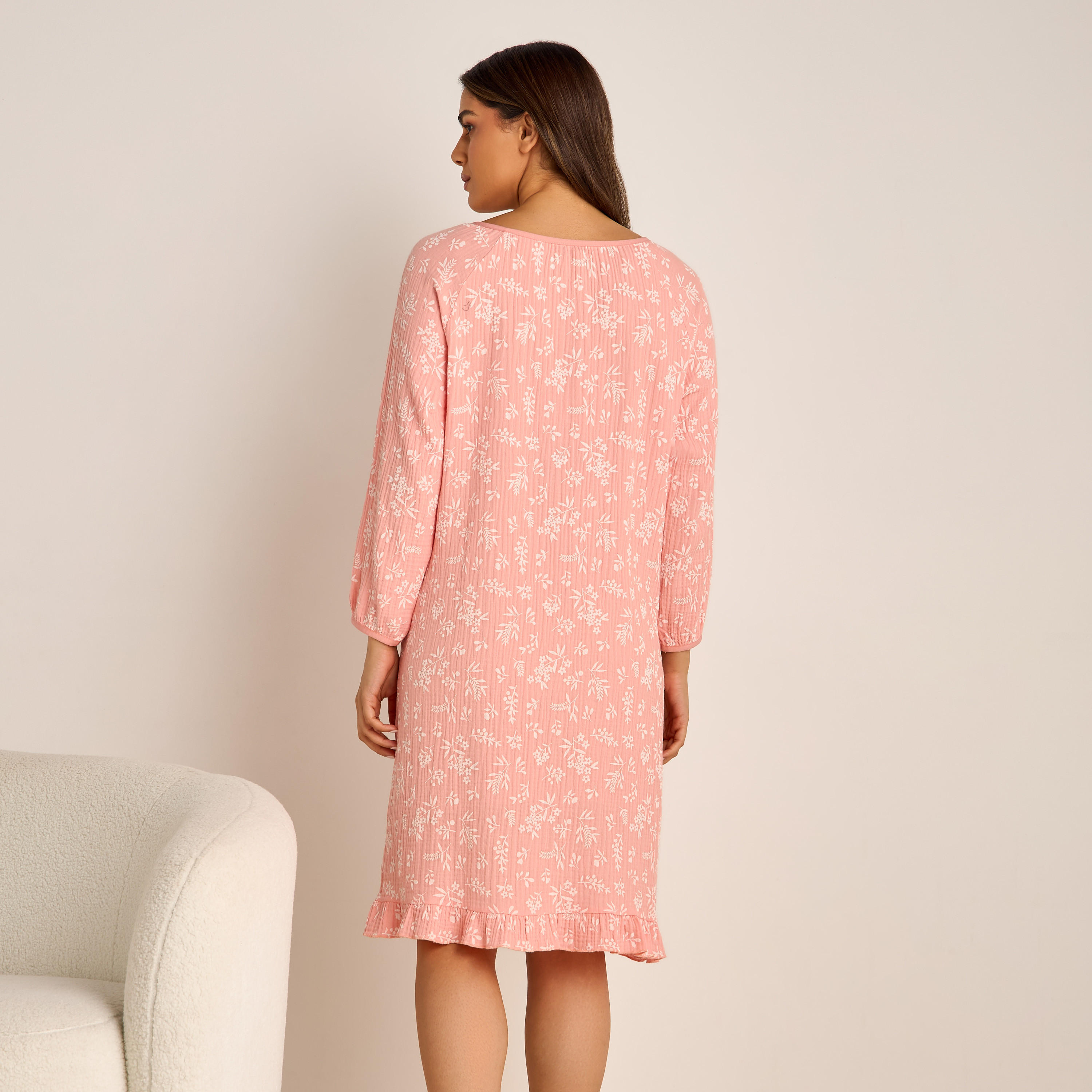 فستان نوم قطن للحوامل بأكمام طويلة وطبعات-women-clothing-nightwear-nighties-image-3