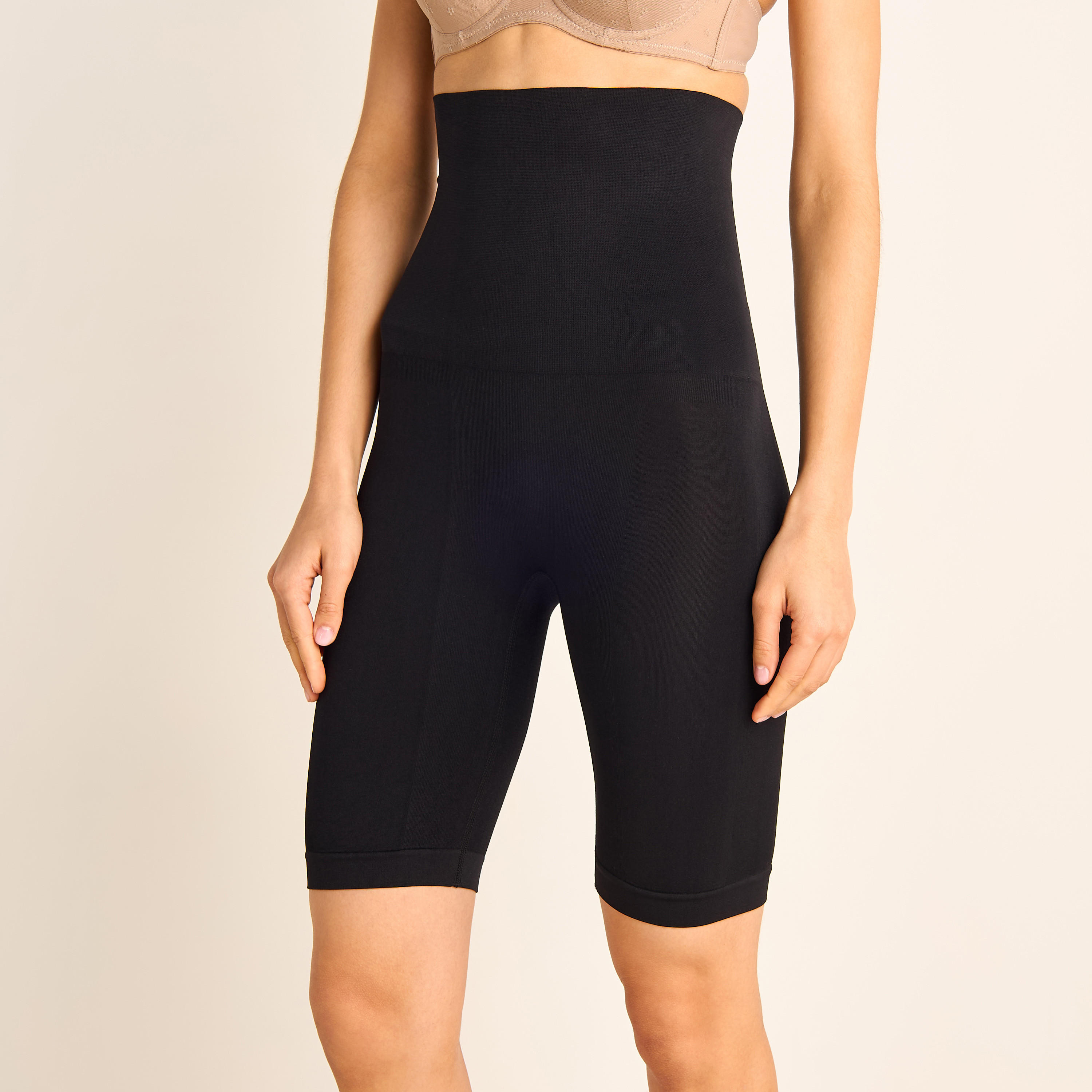 سروال شد متوسط للبطن والفخذين بخصر مطاطي-women-clothing-lingerie-shapewear-image-1
