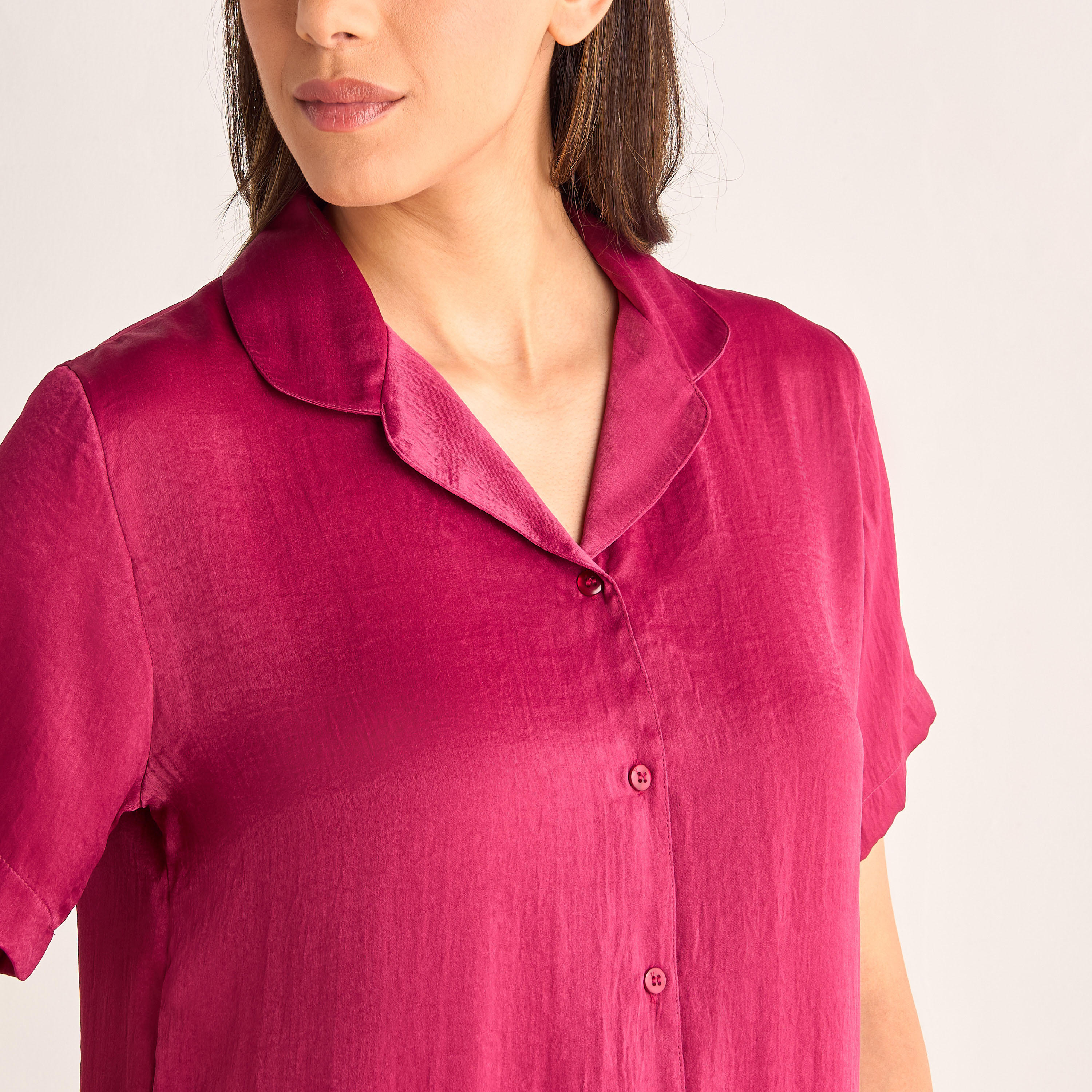 Velvet Satin Textured Shorts Set-women-clothing-nightwear-pyjamas-shortsets-image-12