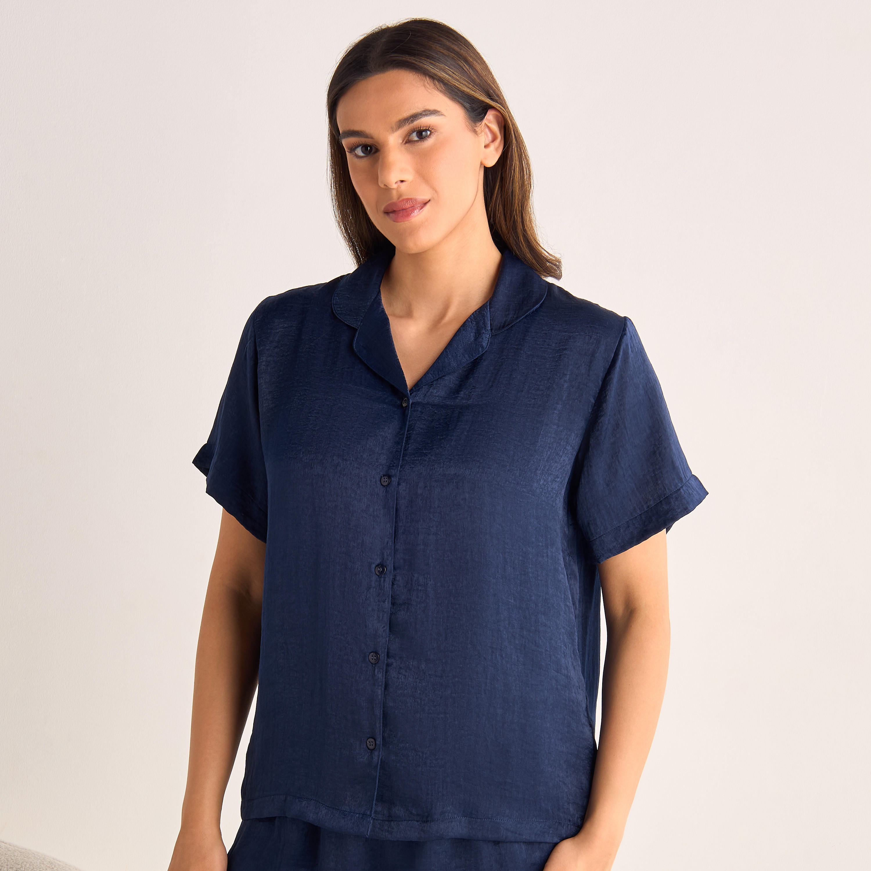 Velvet Satin Textured Shorts Set-women-clothing-nightwear-pyjamas-shortsets-image-16