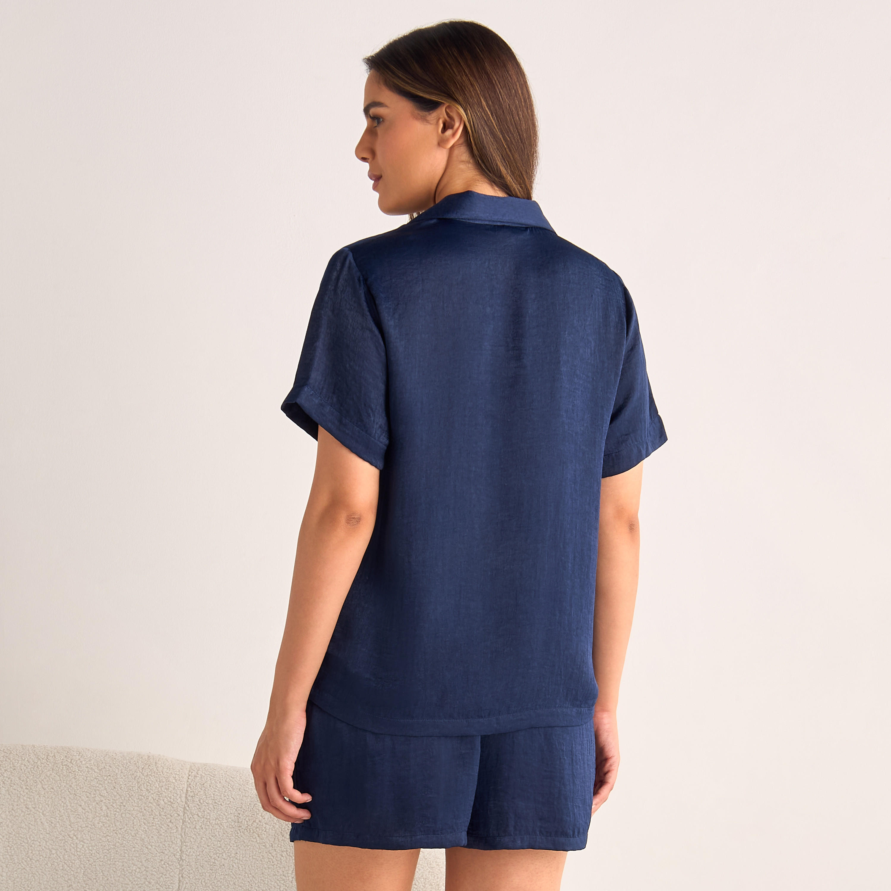 Velvet Satin Textured Shorts Set-women-clothing-nightwear-pyjamas-shortsets-image-18