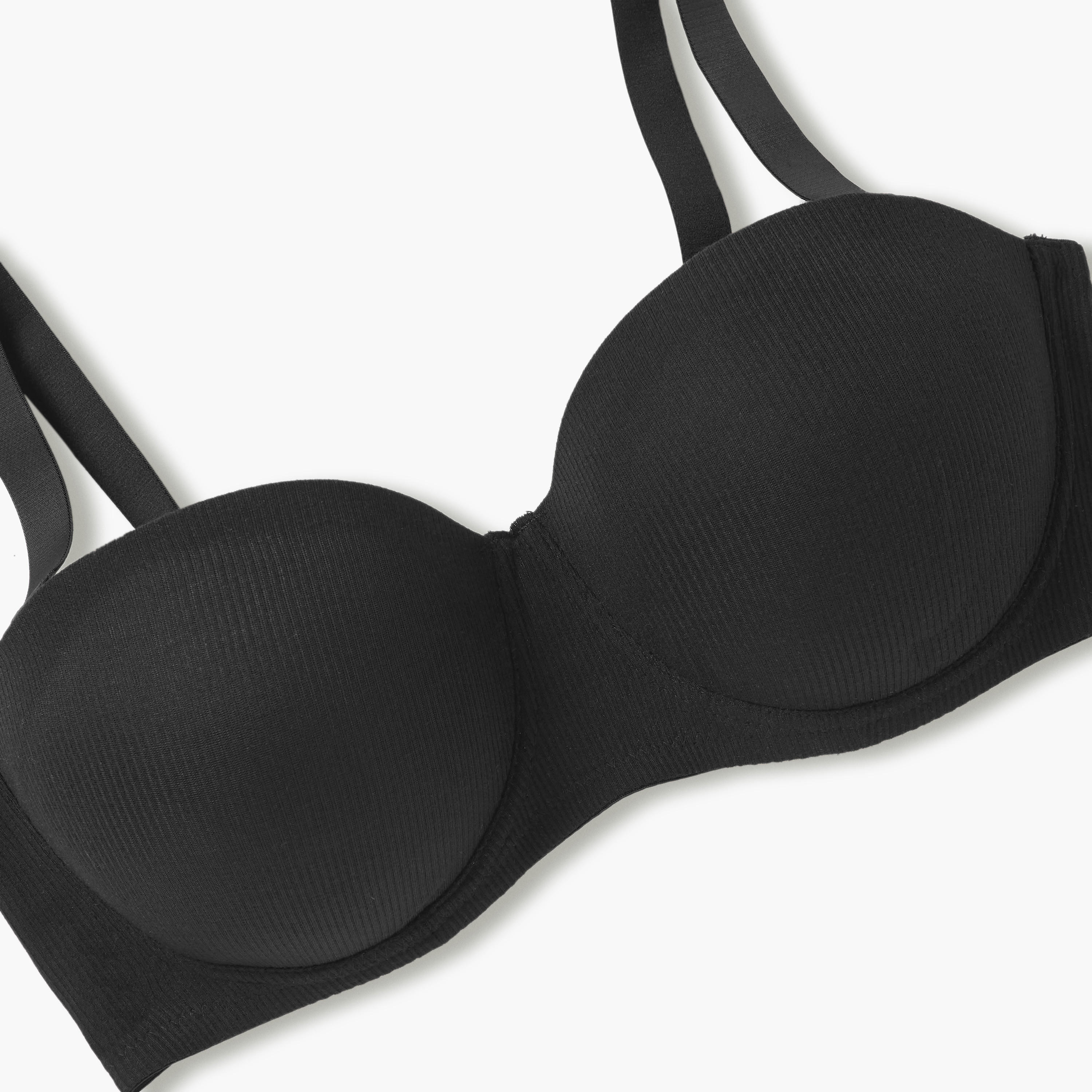 صدرية بالكونيت مضلعة بخطاف إغلاق-women-clothing-lingerie-bras-image-3
