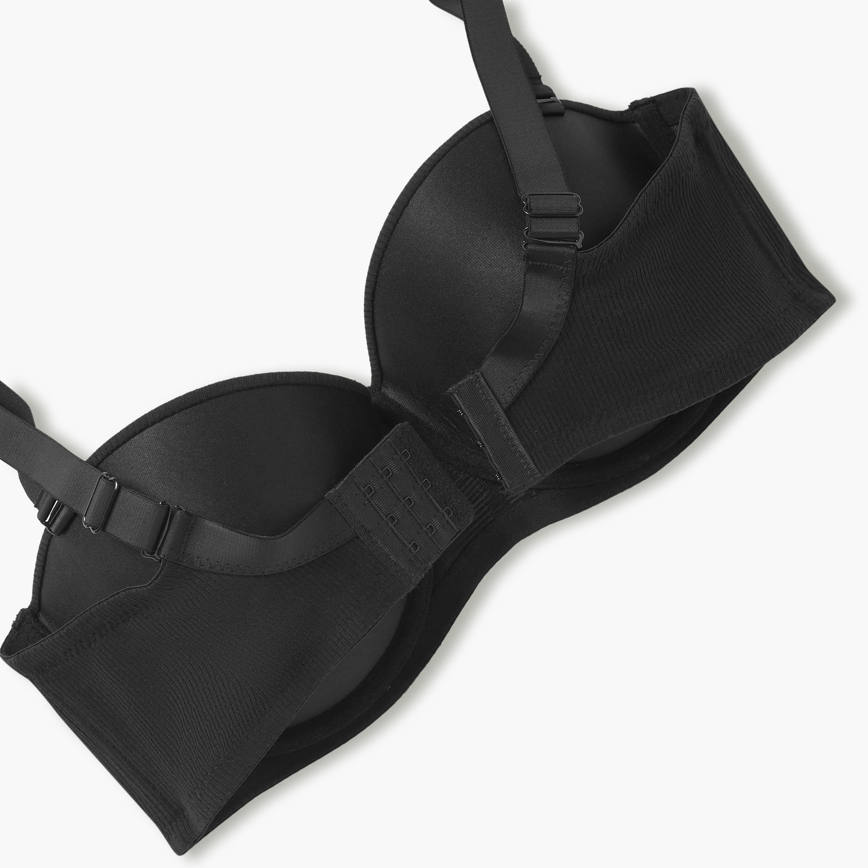 صدرية بالكونيت مضلعة بخطاف إغلاق-women-clothing-lingerie-bras-image-4