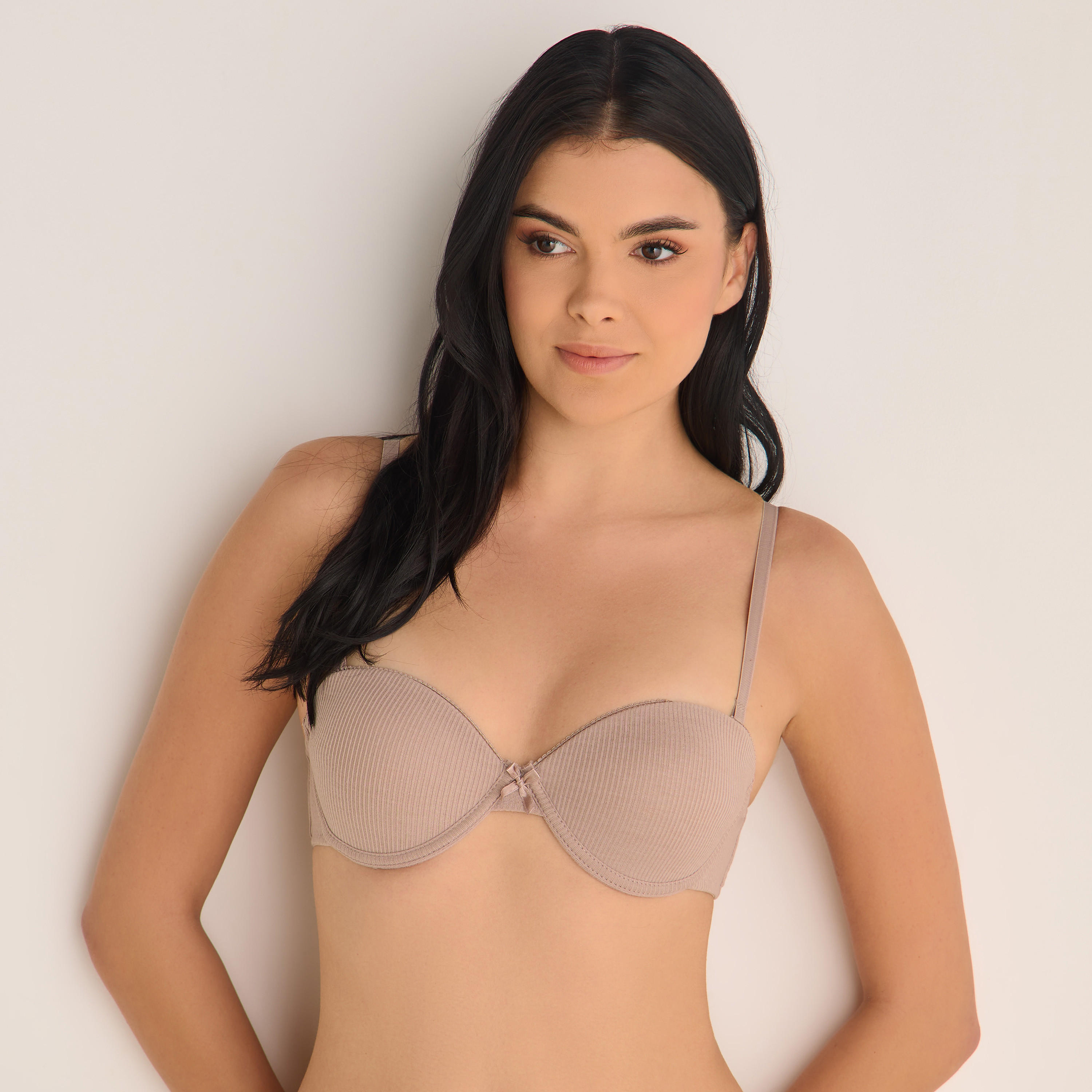 صدرية بالكونيت مضلعة بمشبك إغلاق-women-clothing-lingerie-bras-image-1