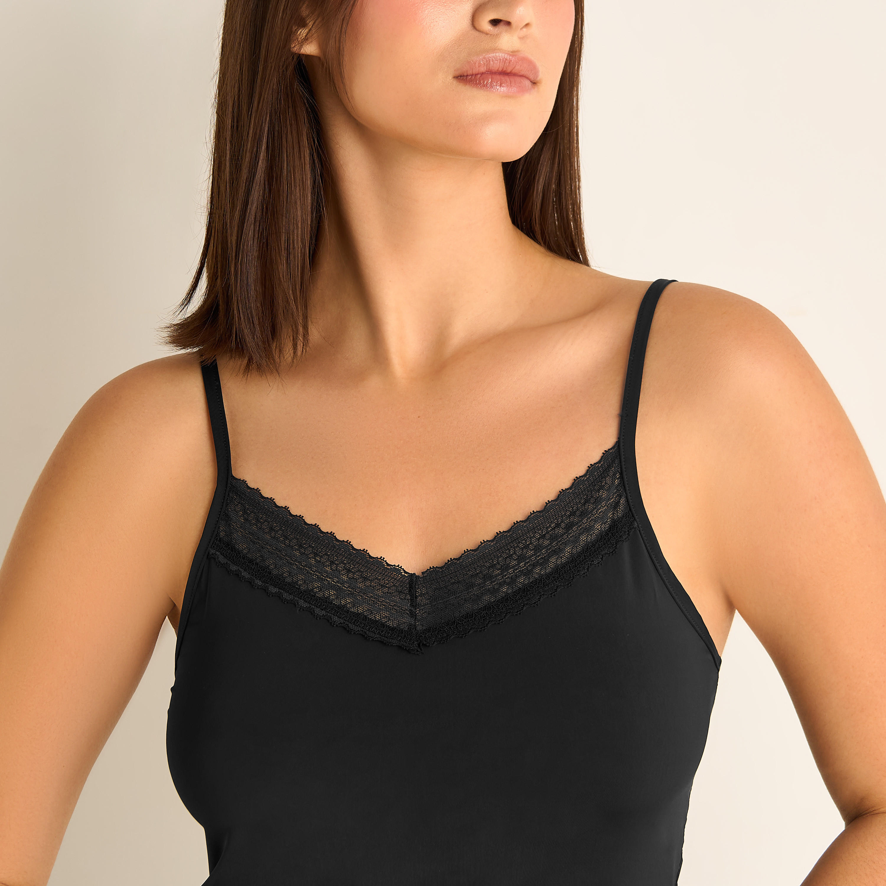 Lace Detail Camisole with Adjustable Straps-women-clothing-lingerie-camisoles-image-9