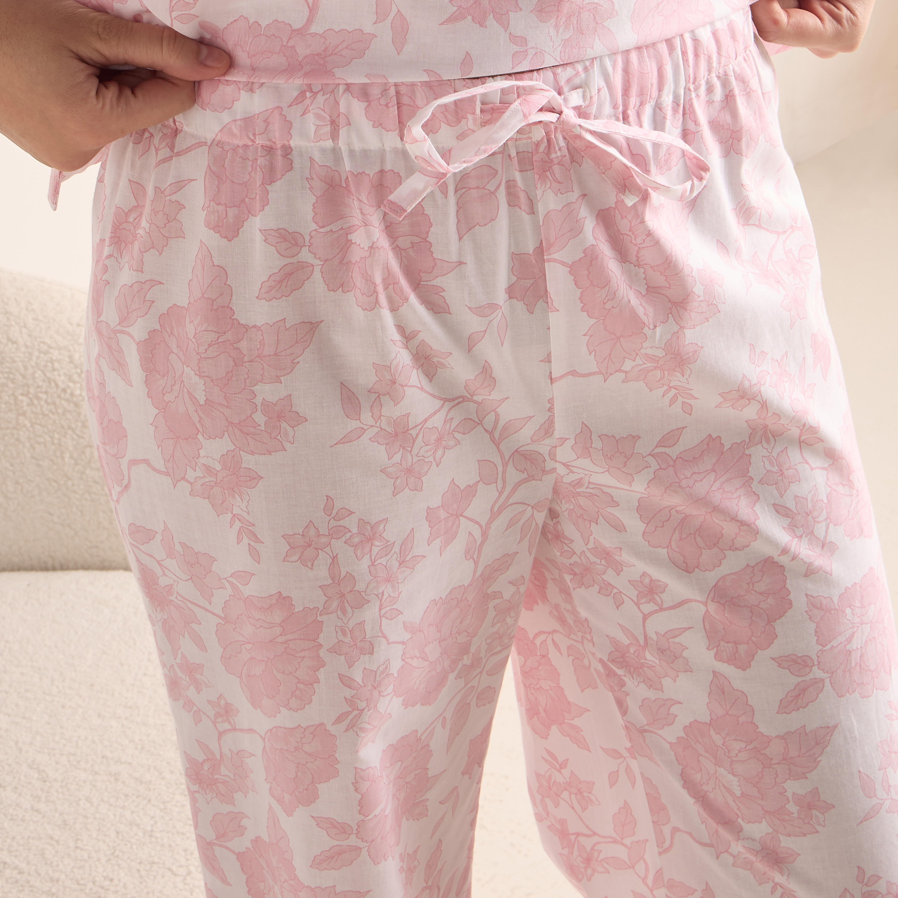 طقم بنطلون بيجاما وبلوزة بأكمام قصيرة وطبعات-women-clothing-nightwear-pyjamas-longsets-image-12