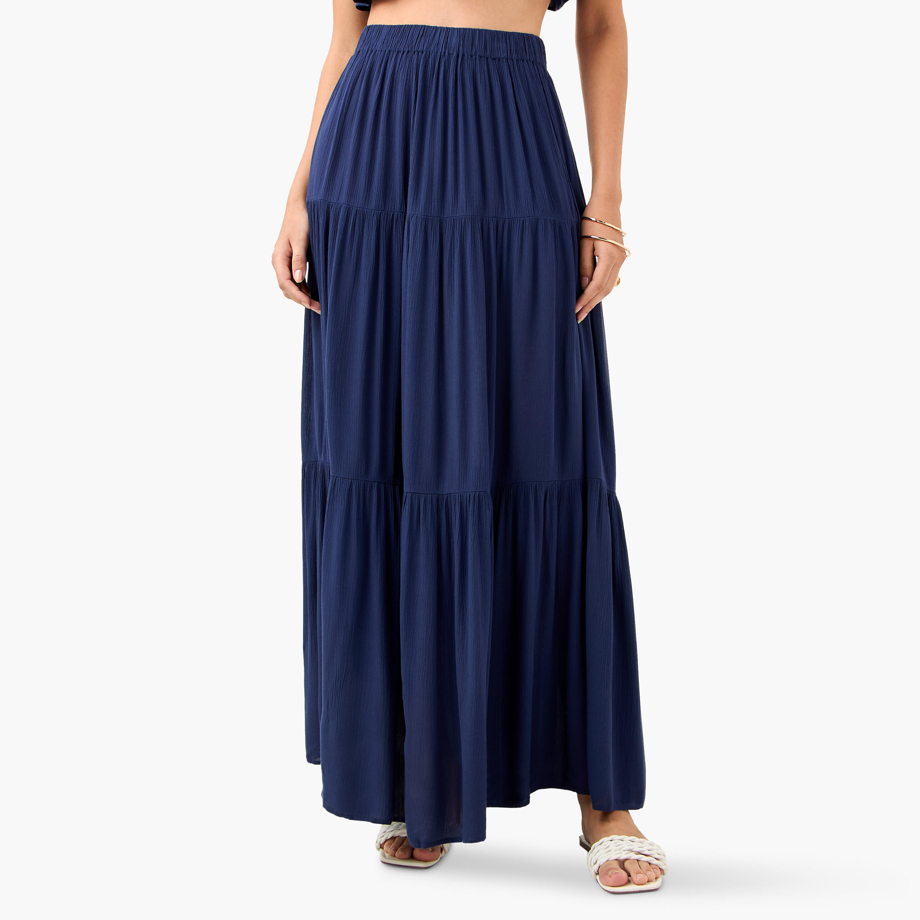 Ruffle Detail Sleeveless Beach Top and Tiered Skirt Set-women-clothing-swimandbeach-beachwear-image-3
