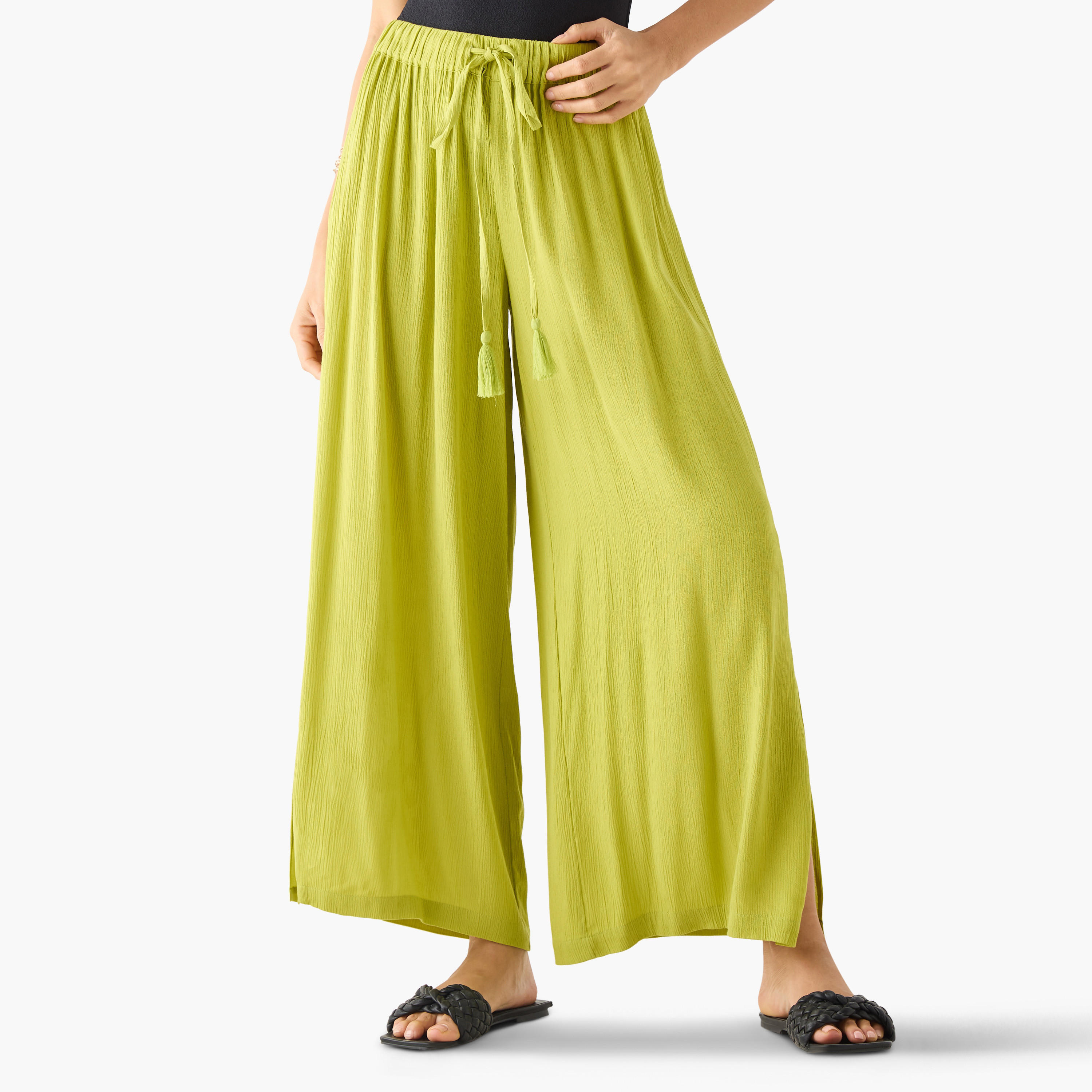 بنطلون بلازو بارز الملمس برباط إغلاق-women-clothing-swimandbeach-beachwear-image-13