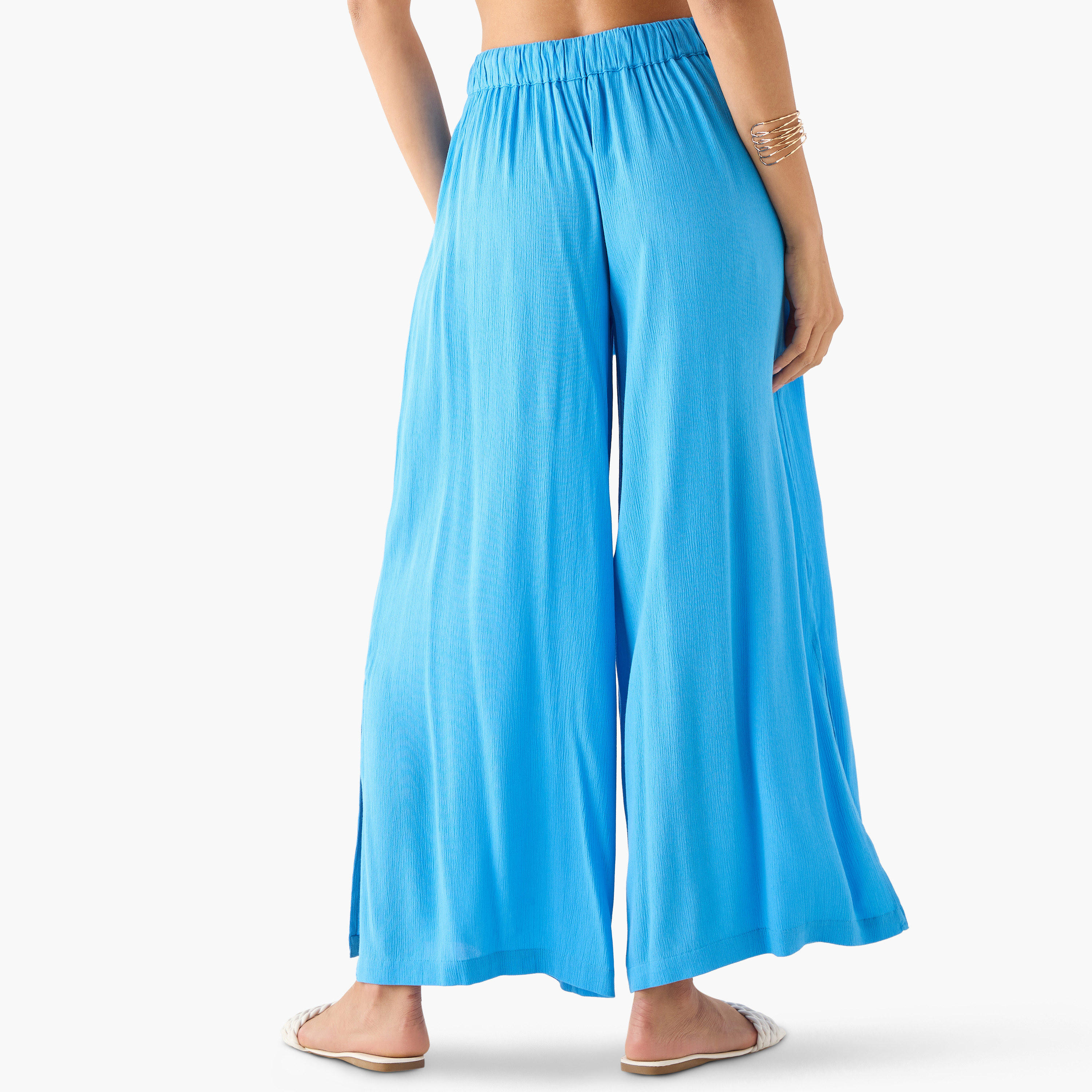 بنطلون بلازو بارز الملمس برباط إغلاق-women-clothing-swimandbeach-beachwear-image-3
