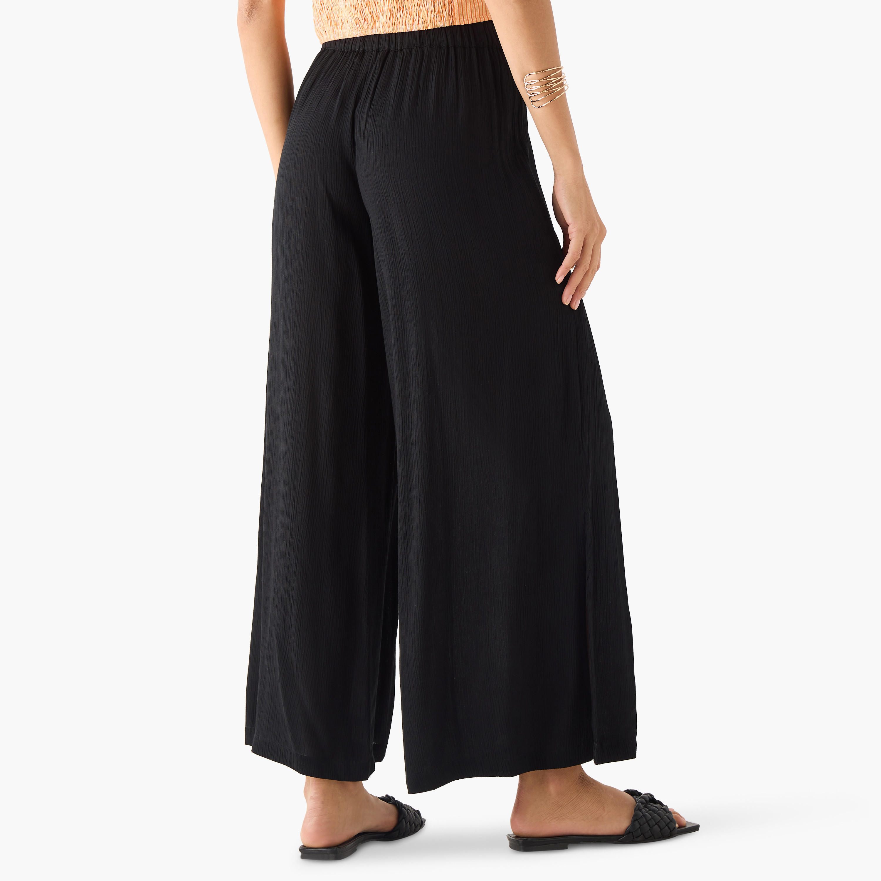 بنطلون بلازو بارز الملمس برباط إغلاق-women-clothing-swimandbeach-beachwear-image-7