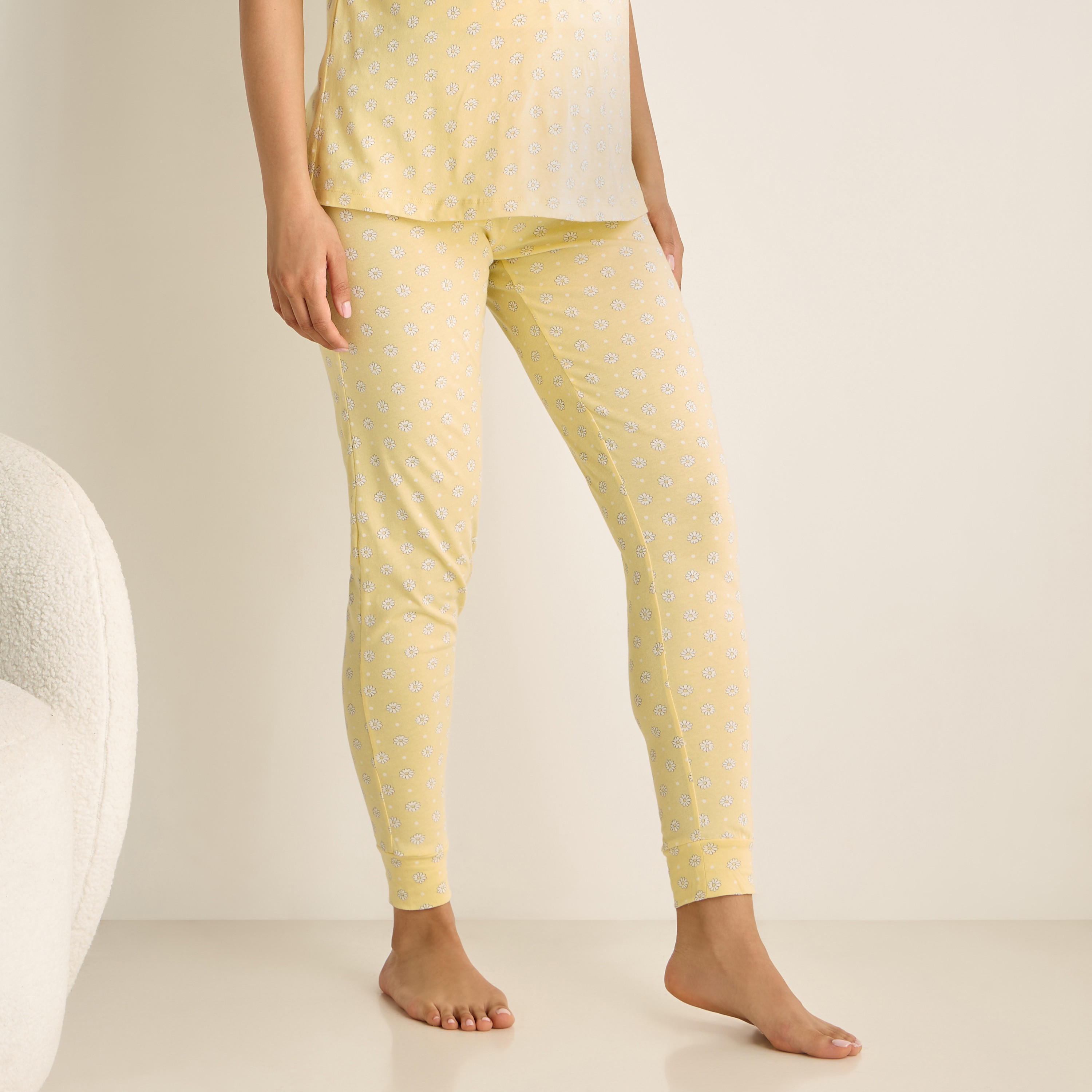 طقم بيجاما قطن للحوامل بطبعات-women-clothing-nightwear-pyjamas-longsets-image-3