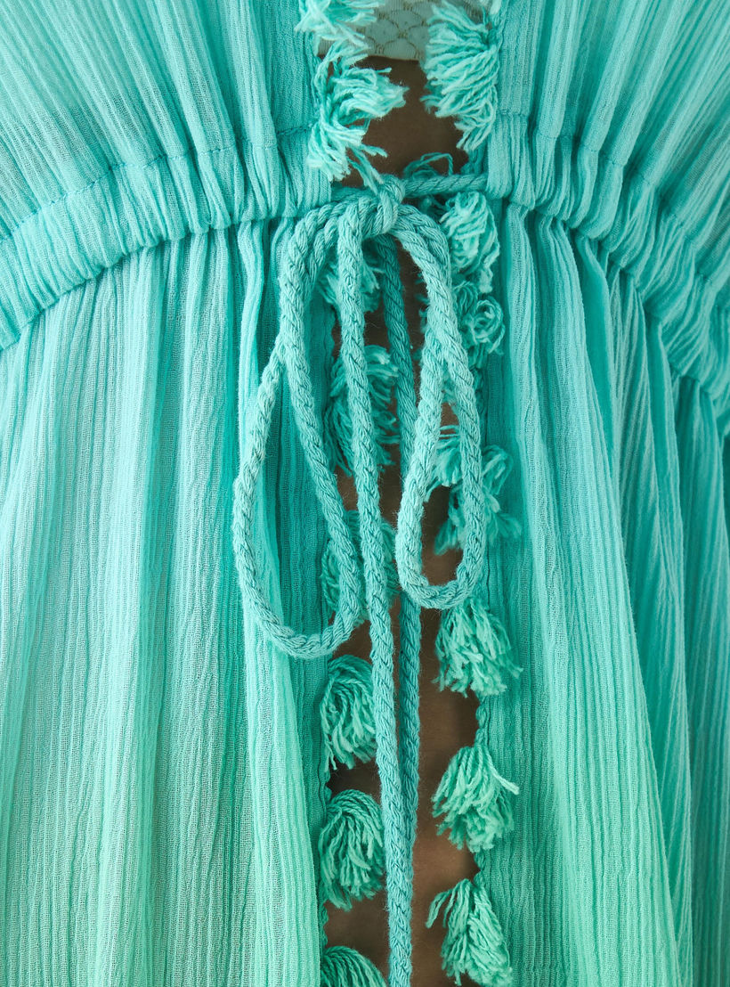 Pom Pom Detail Cover-Up with Tie-Ups-women-clothing-swimandbeach-beachwear-image-6