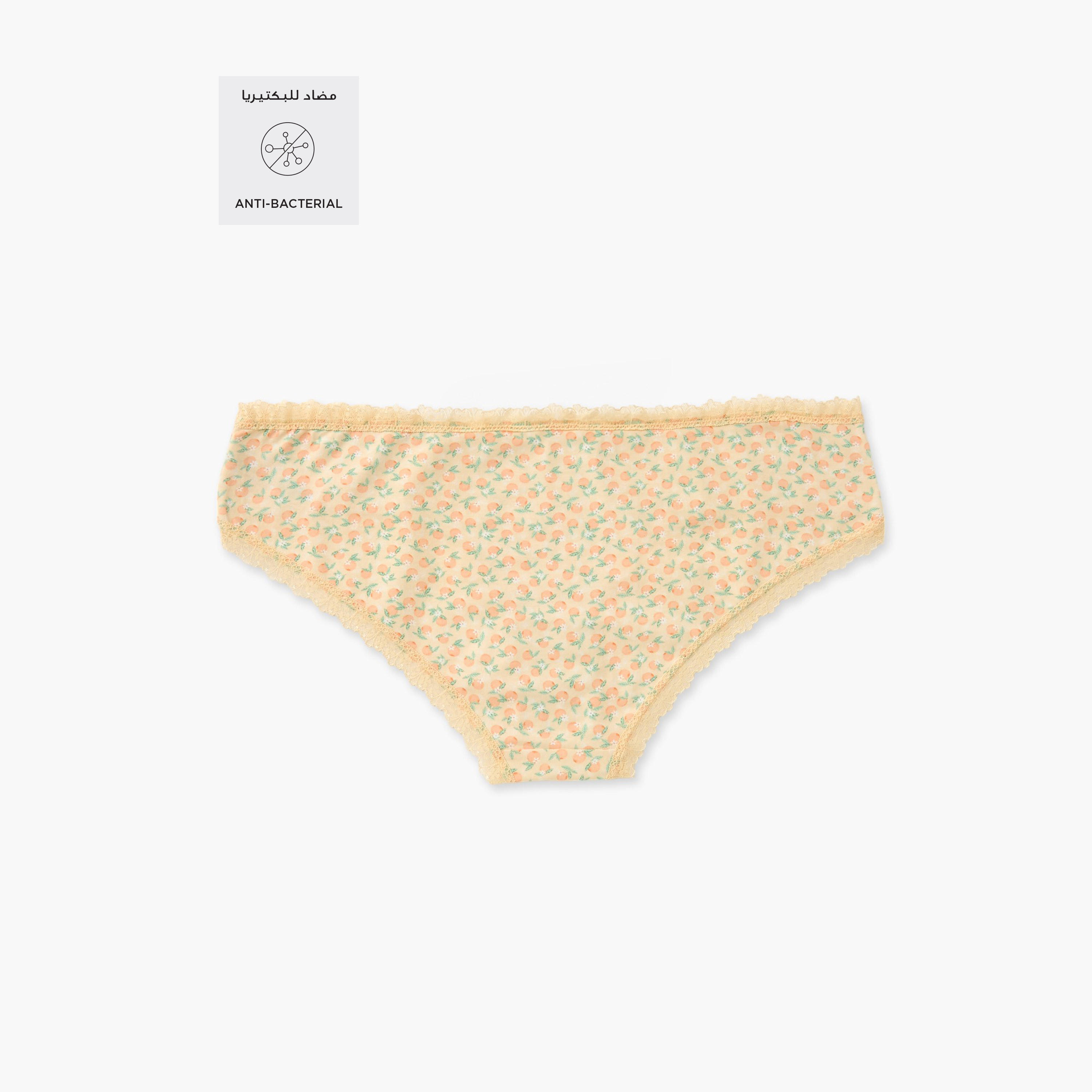 سروال داخلي بكيني بخصر مطاطي وطبعات أزهار-women-clothing-lingerie-panties-image-2
