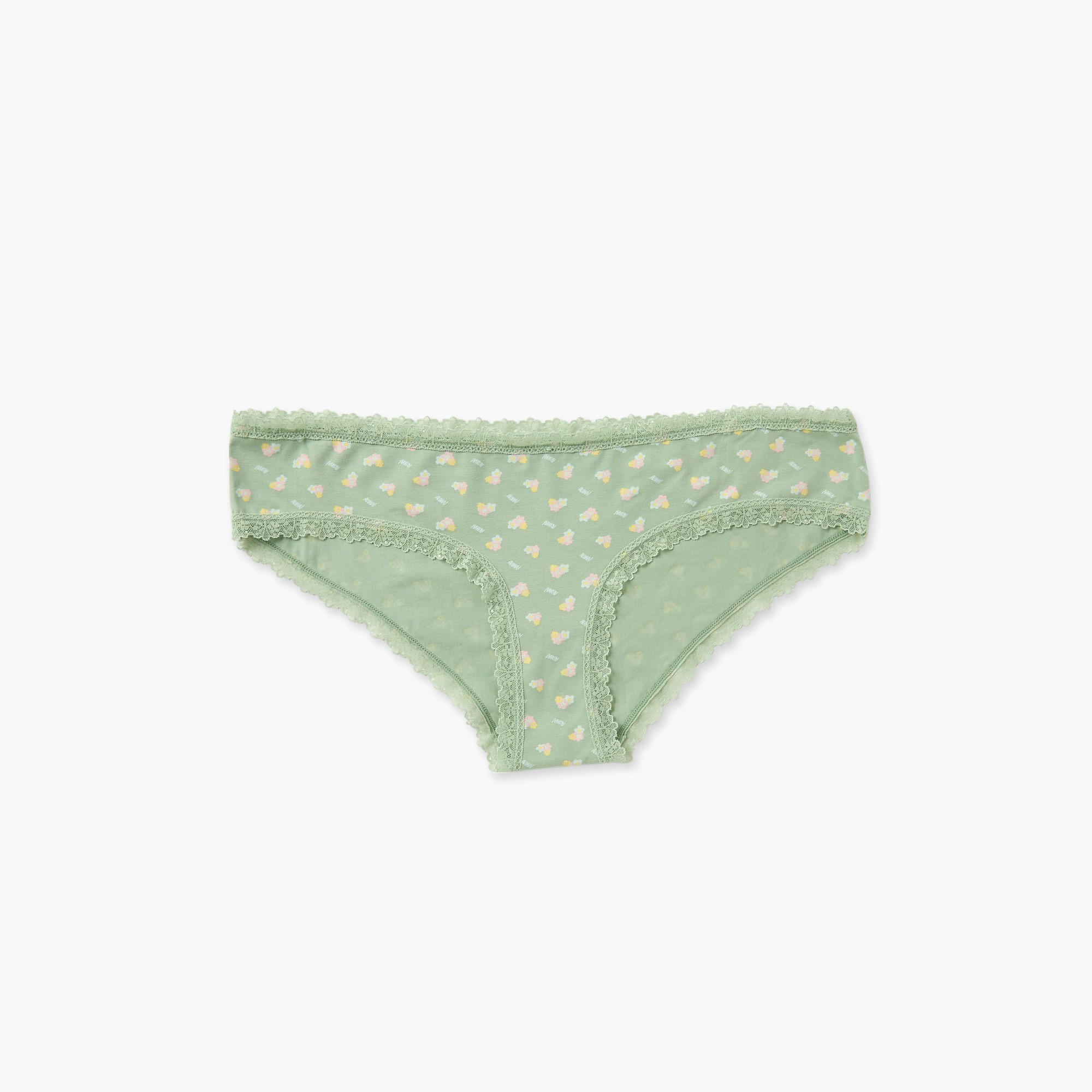 سروال داخلي بكيني بخصر مطاطي وطبعات أزهار-women-clothing-lingerie-panties-image-1