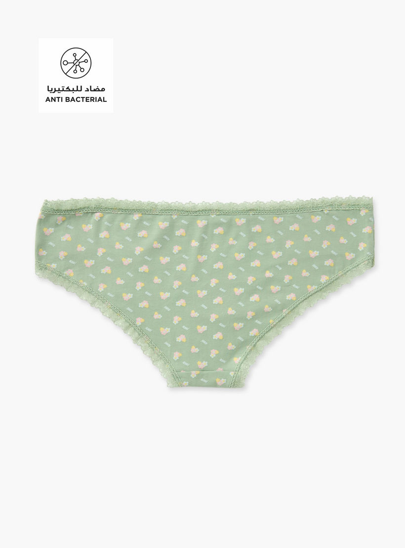 سروال داخلي بكيني بخصر مطاطي وطبعات أزهار-women-clothing-lingerie-panties-image-2