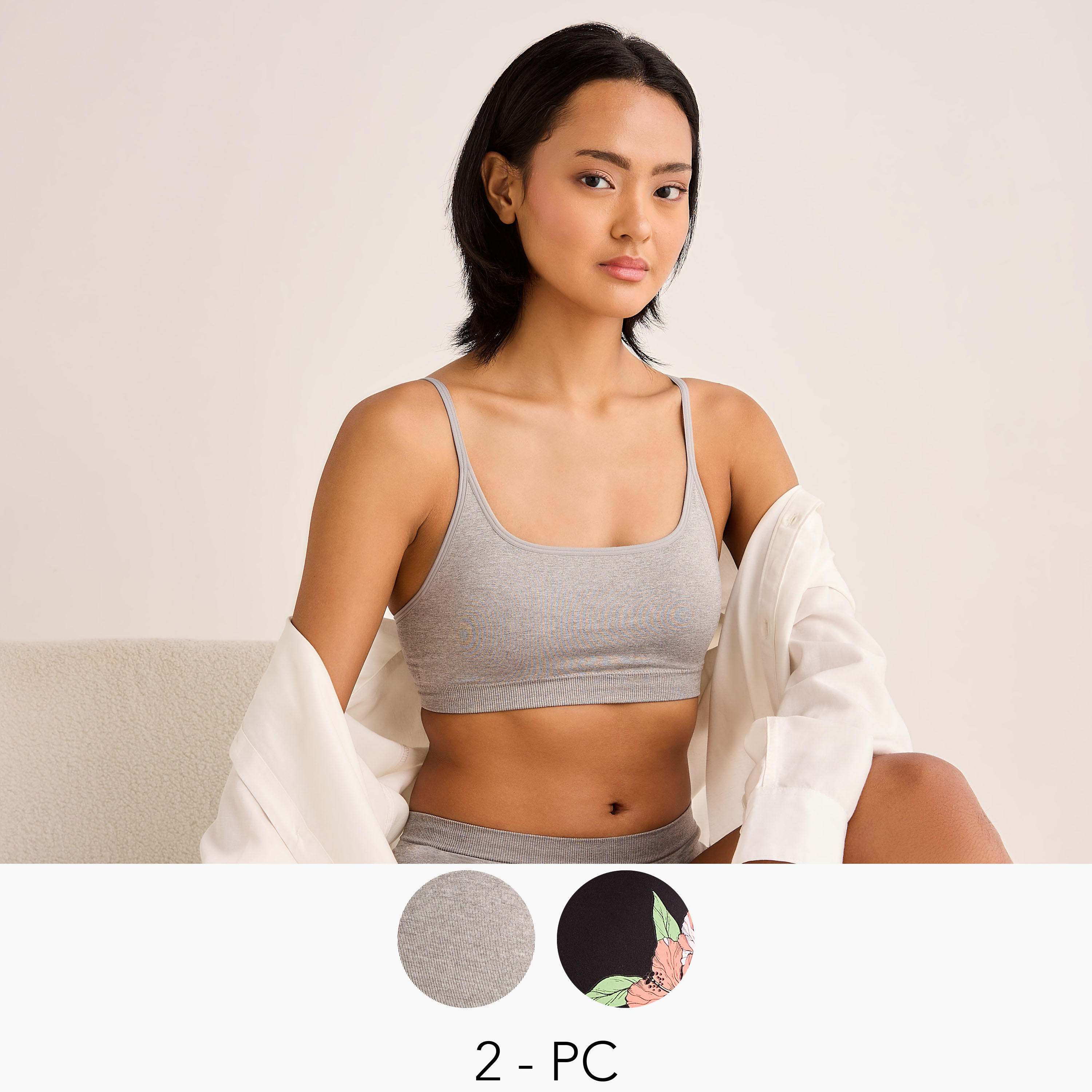 Set of 2 - Assorted Seamless Bra-women-clothing-lingerie-bras-image-1