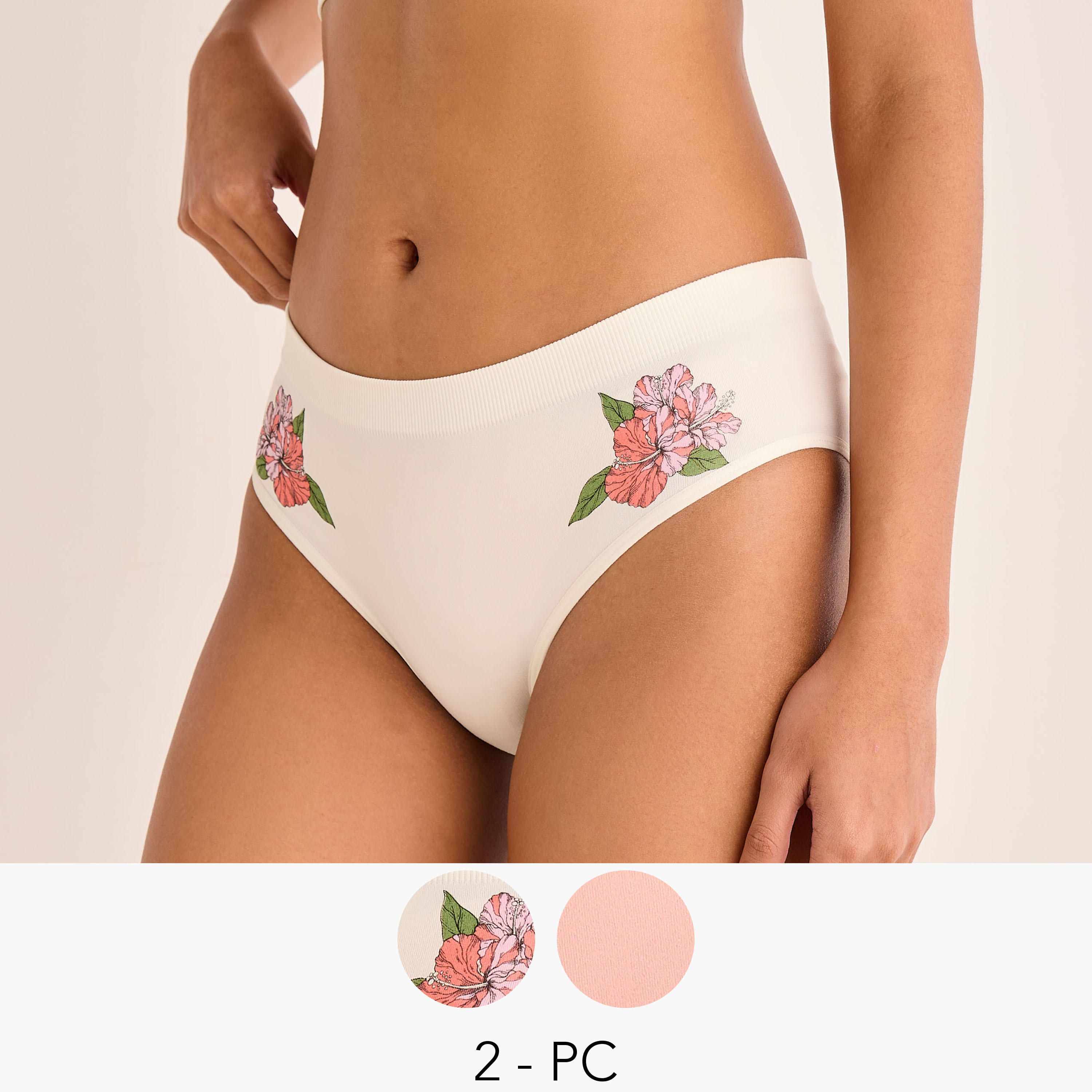 Set of 2 - Assorted Seamless Briefs-women-clothing-lingerie-panties-image-1