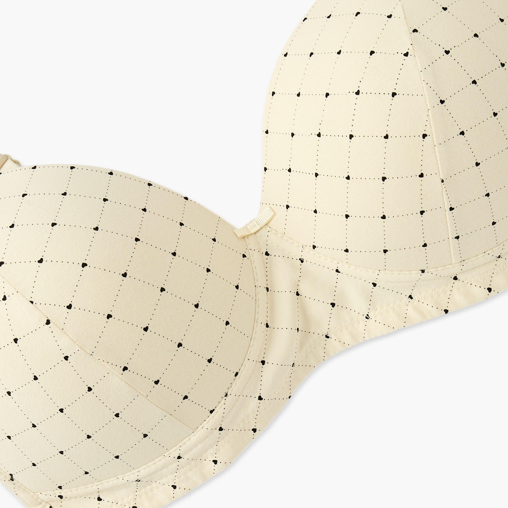 Printed Non-Wired Bra with Hook and Eye Closure-women-clothing-lingerie-bras-image-2